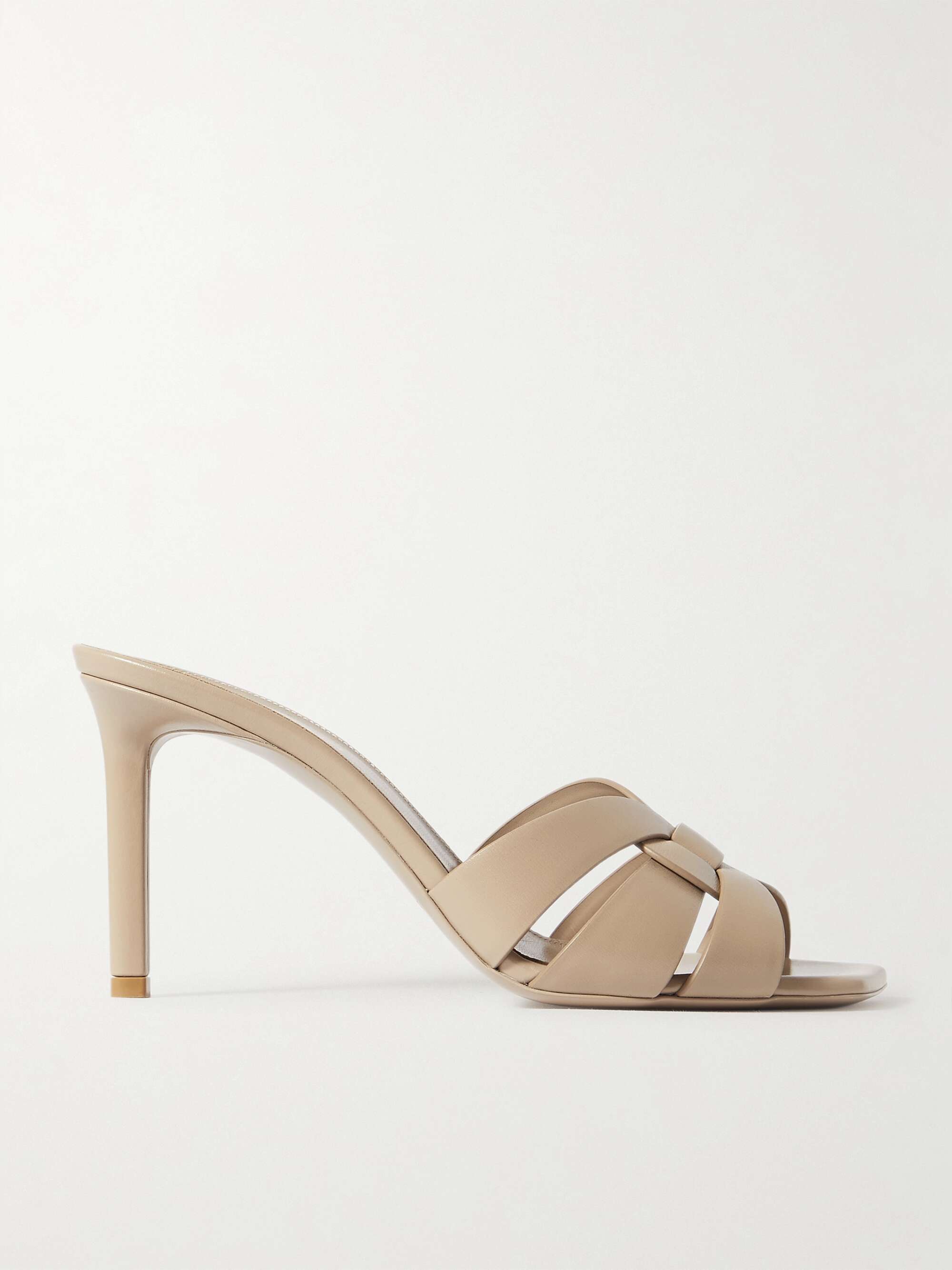 tribute mules in patent leather