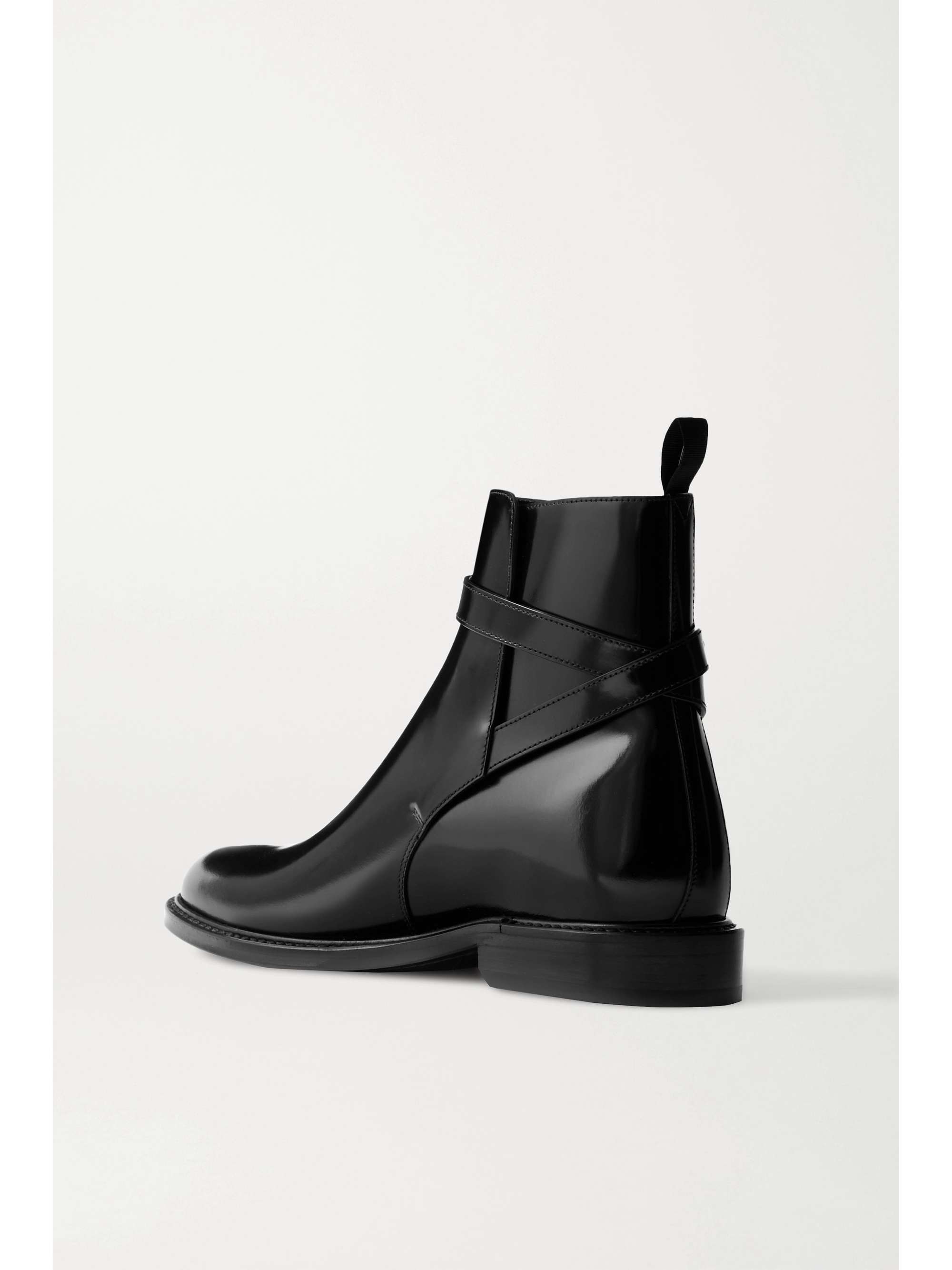 SAINT LAURENT Army glossed-leather ankle boots