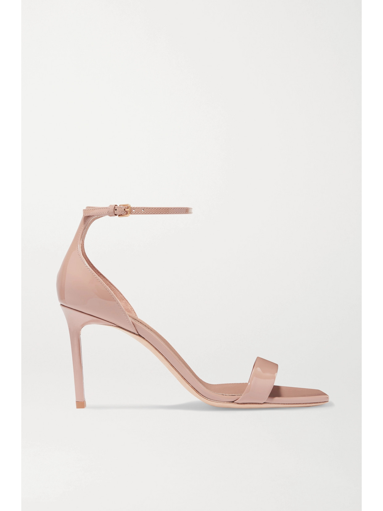 SAINT LAURENT Amber Patent-leather Sandals