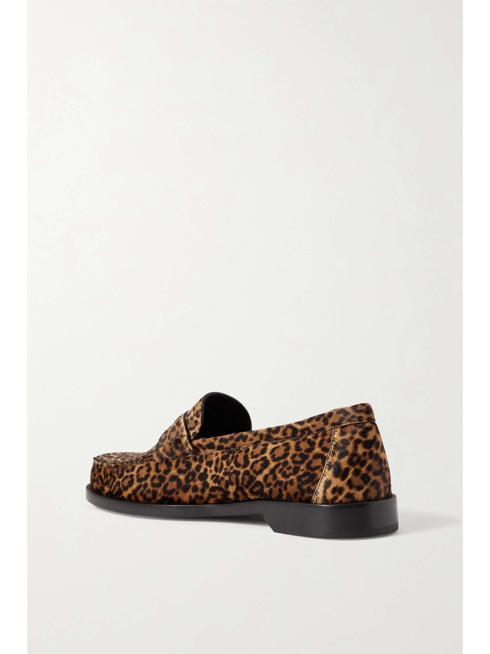 Leopard patent leather loafers