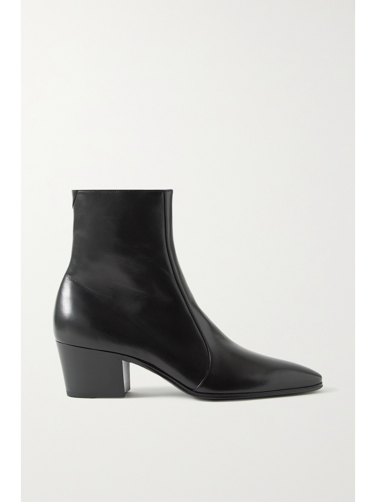 SAINT LAURENT - Vassili Leather Ankle Boots - Black