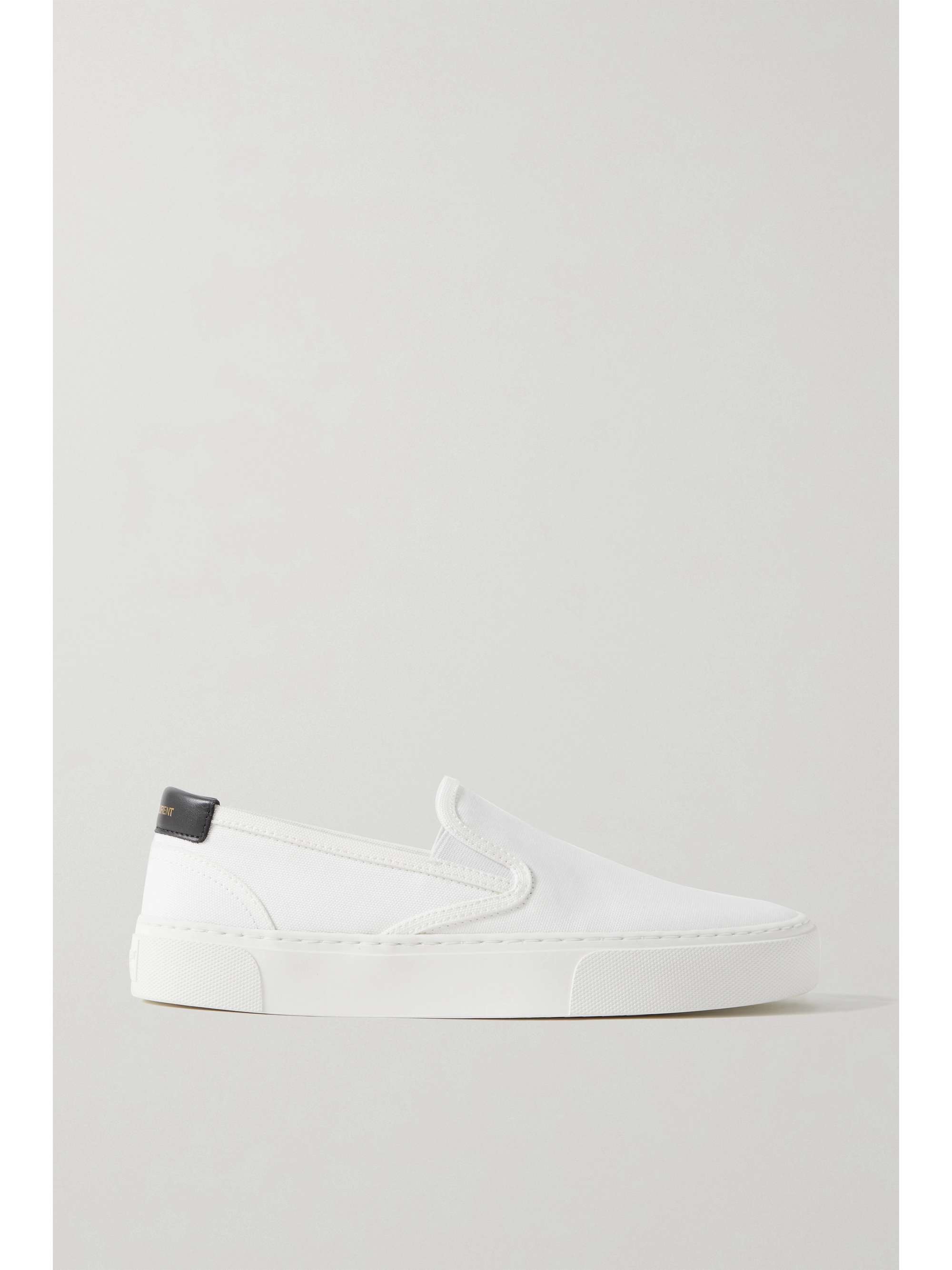 canvas slip on shoes white