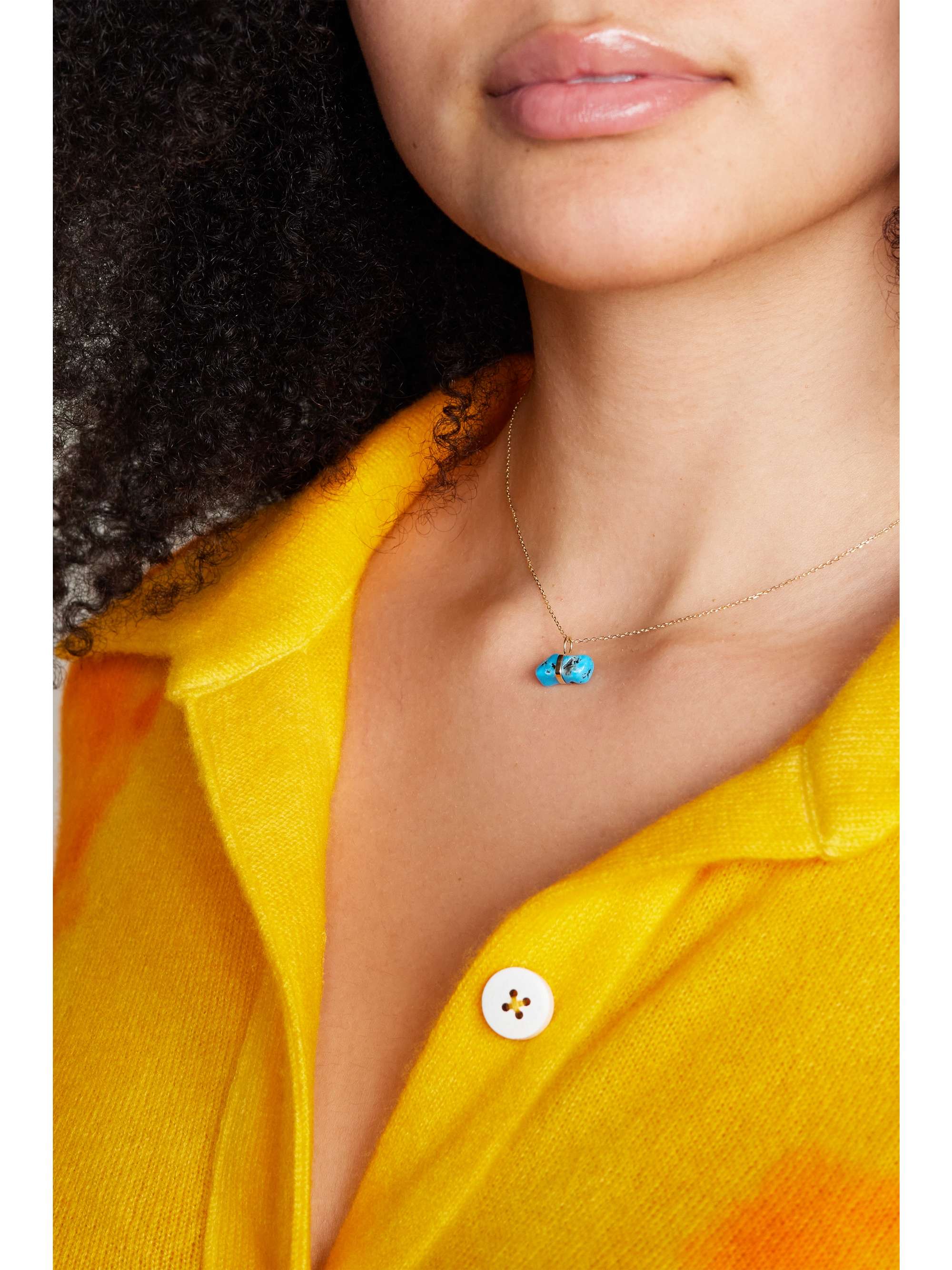 JIA JIA December 14-karat gold turquoise necklace