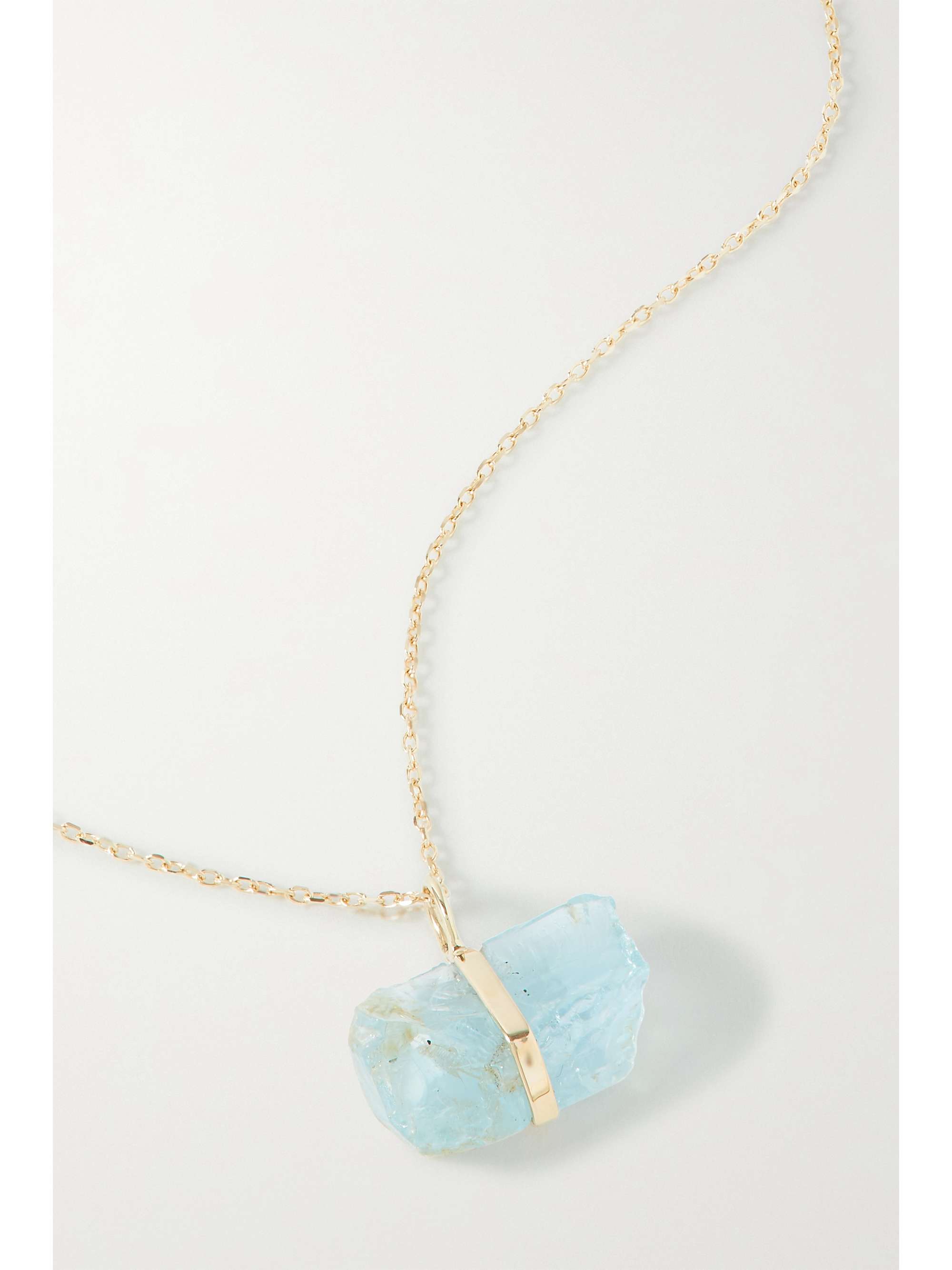 Light blue March 14-karat gold 