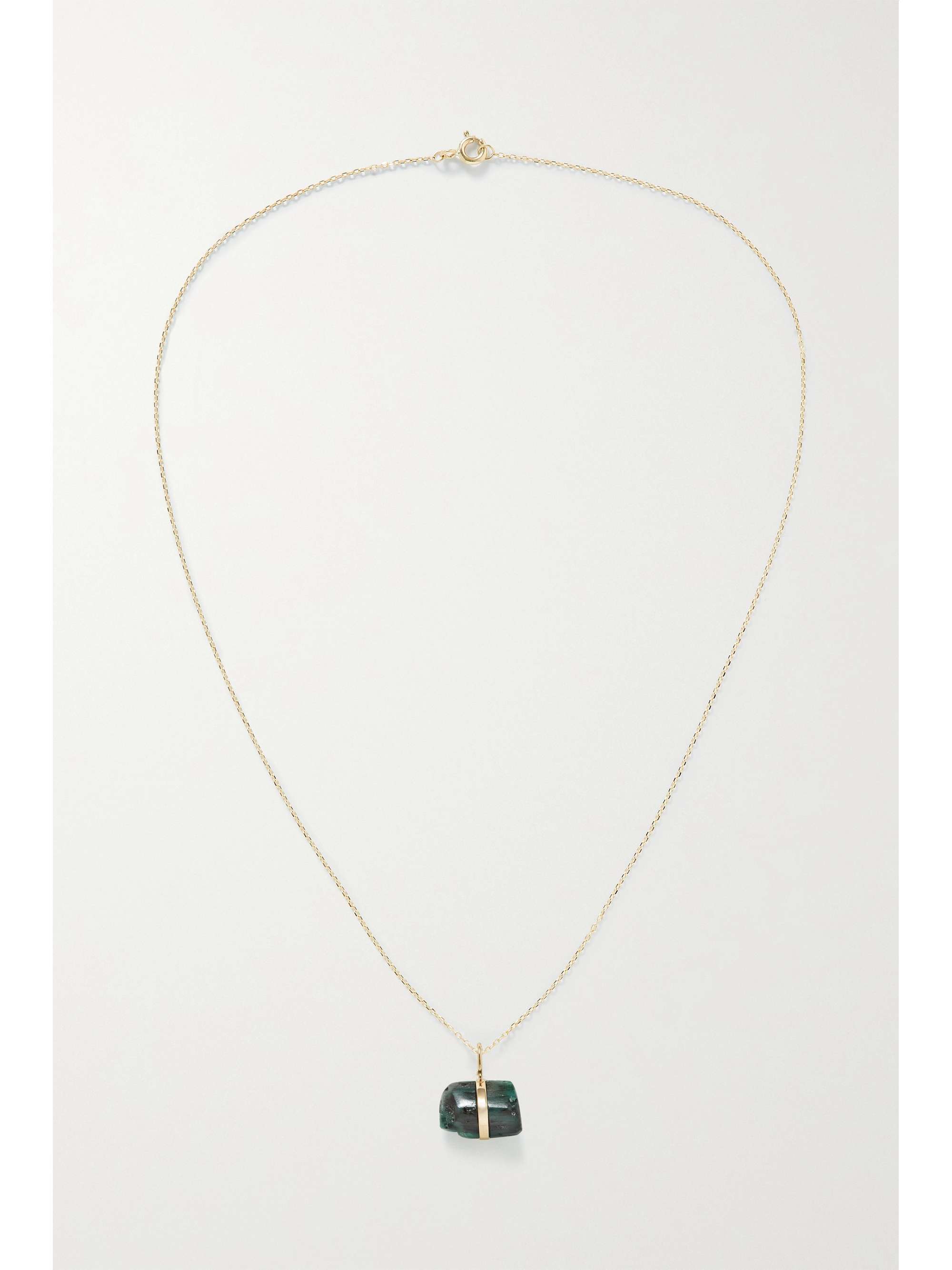 JIA JIA May 14-karat gold emerald necklace