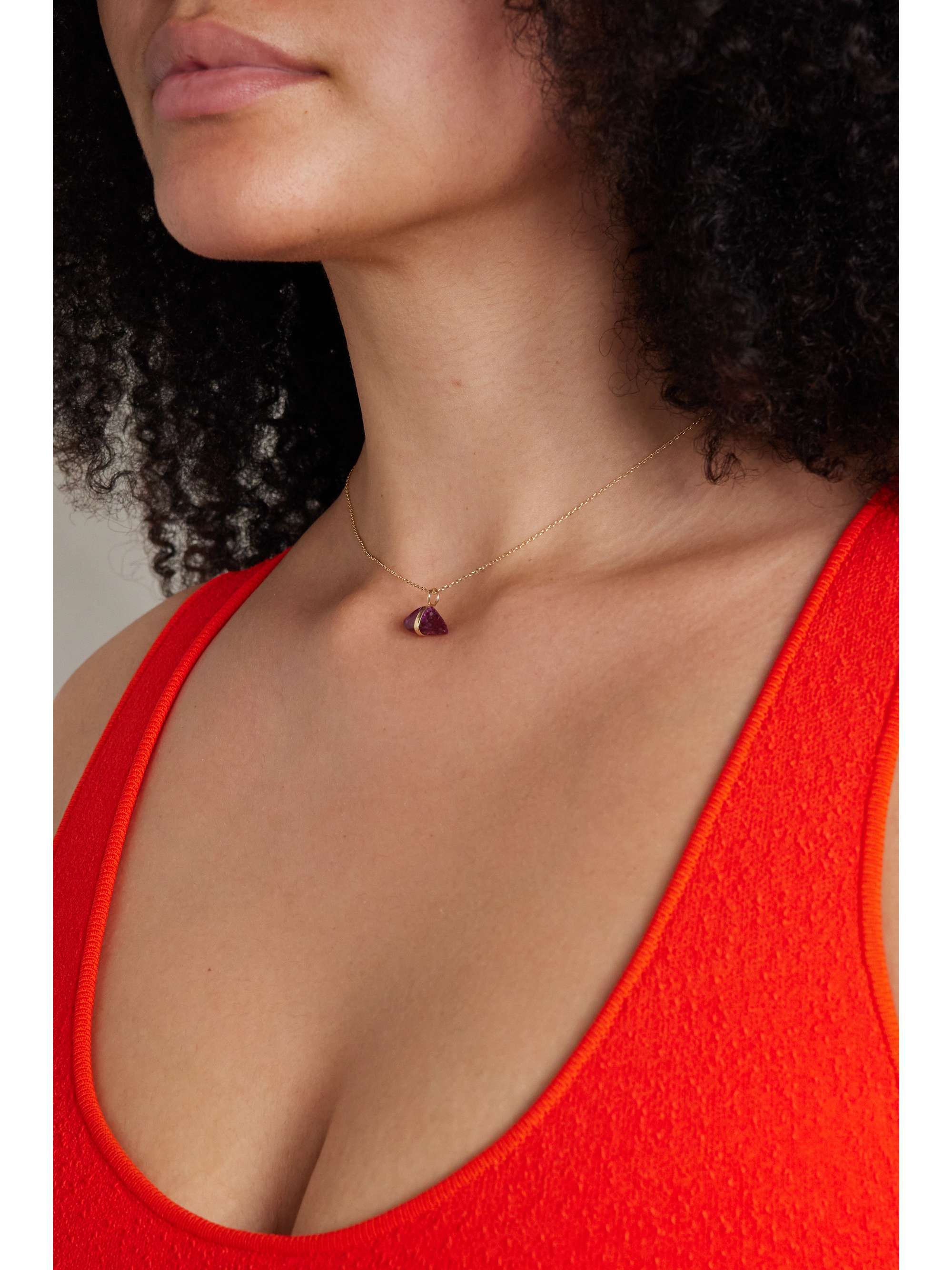 JIA JIA July 14-karat gold ruby necklace