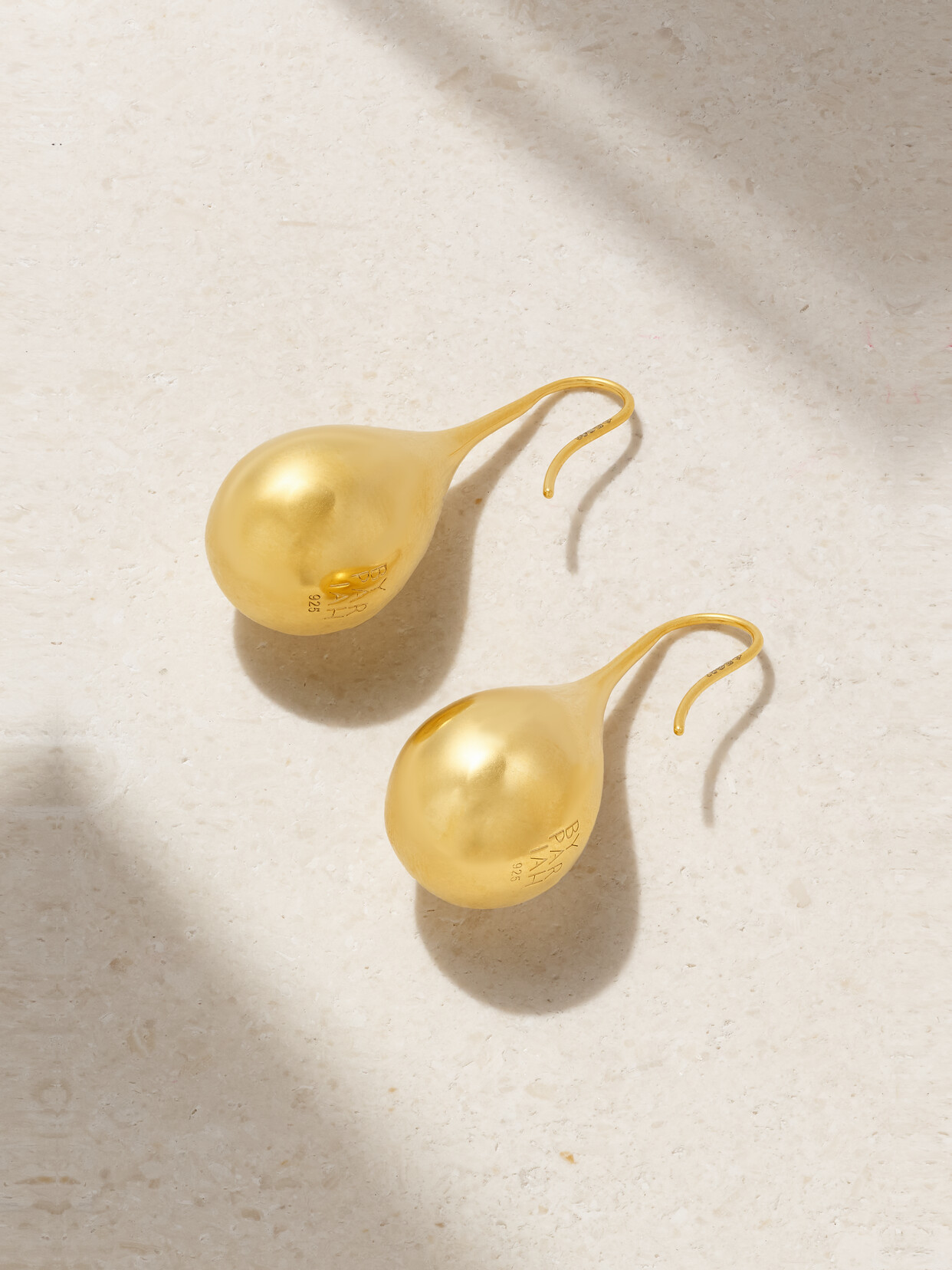 By Pariah Drop Large Recycled Gold Vermeil Earrings