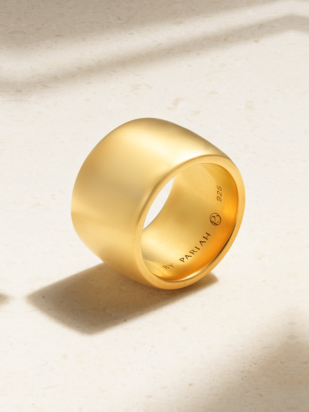 By Pariah - The Cigar Band Recycled Gold Vermeil Ring - 52