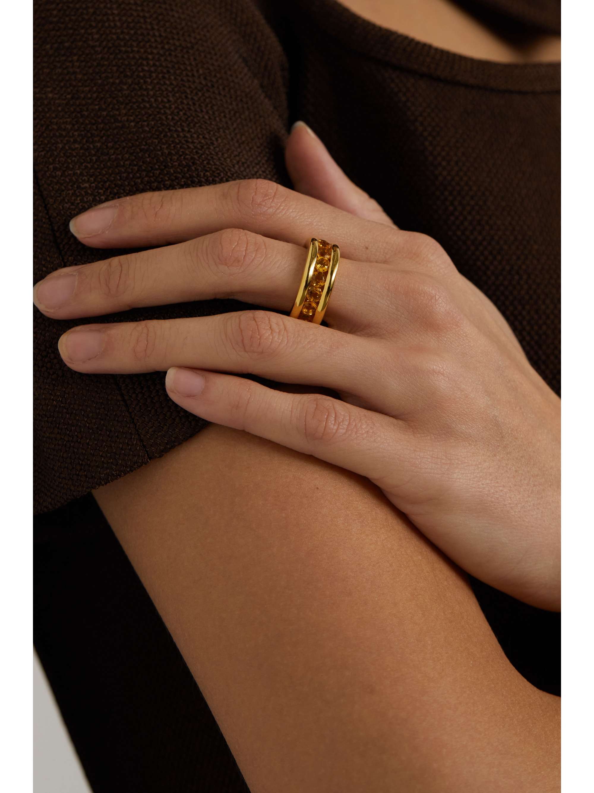 BY PARIAH The Robyn recycled gold vermeil citrine ring