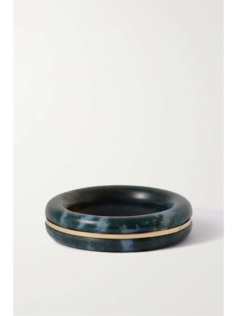By Pariah + Net Sustain Essential Gem 14-karat Recycled Gold Agate Ring