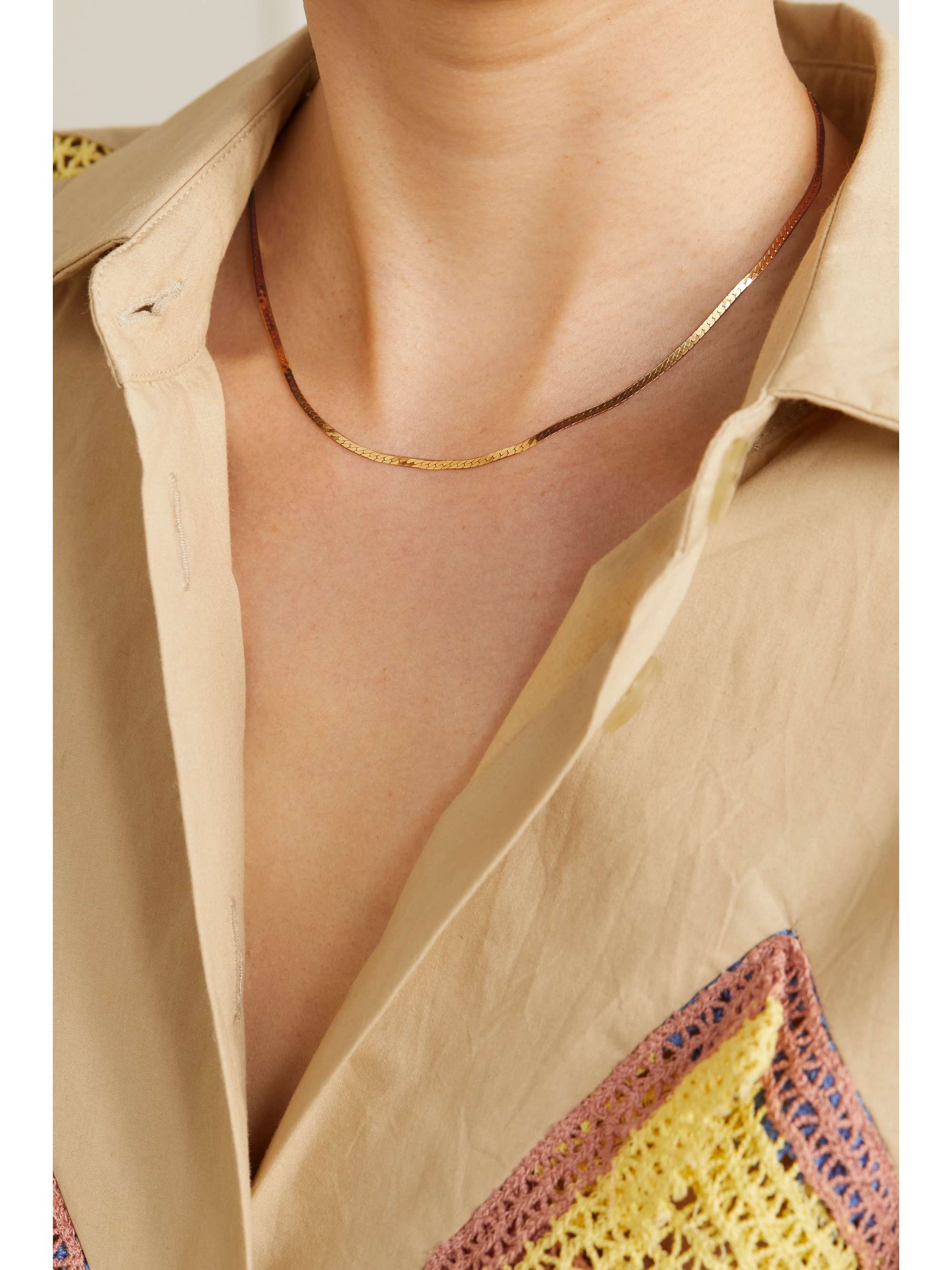 LOREN STEWART Chevron gold vermeil necklace