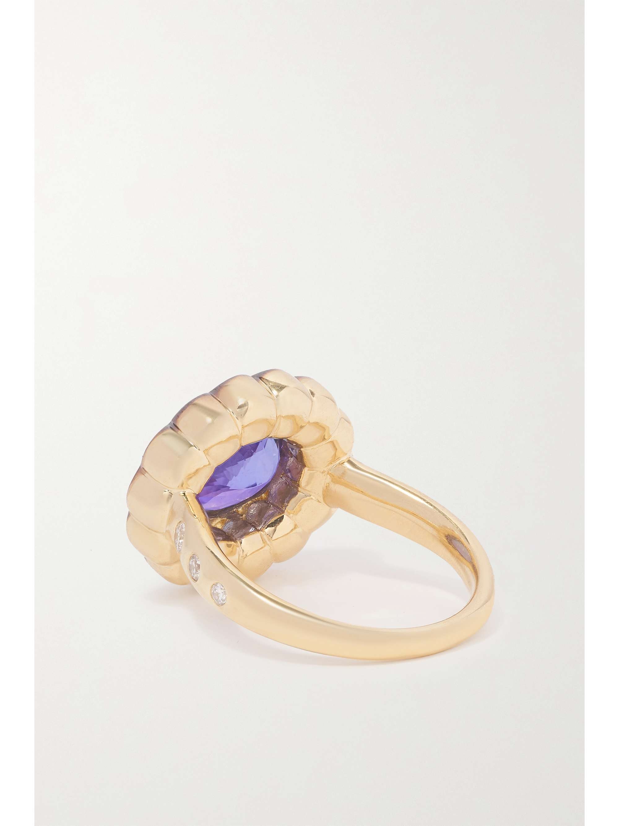 MARLO LAZ Alexandra 14-karat gold, emerald and diamond ring