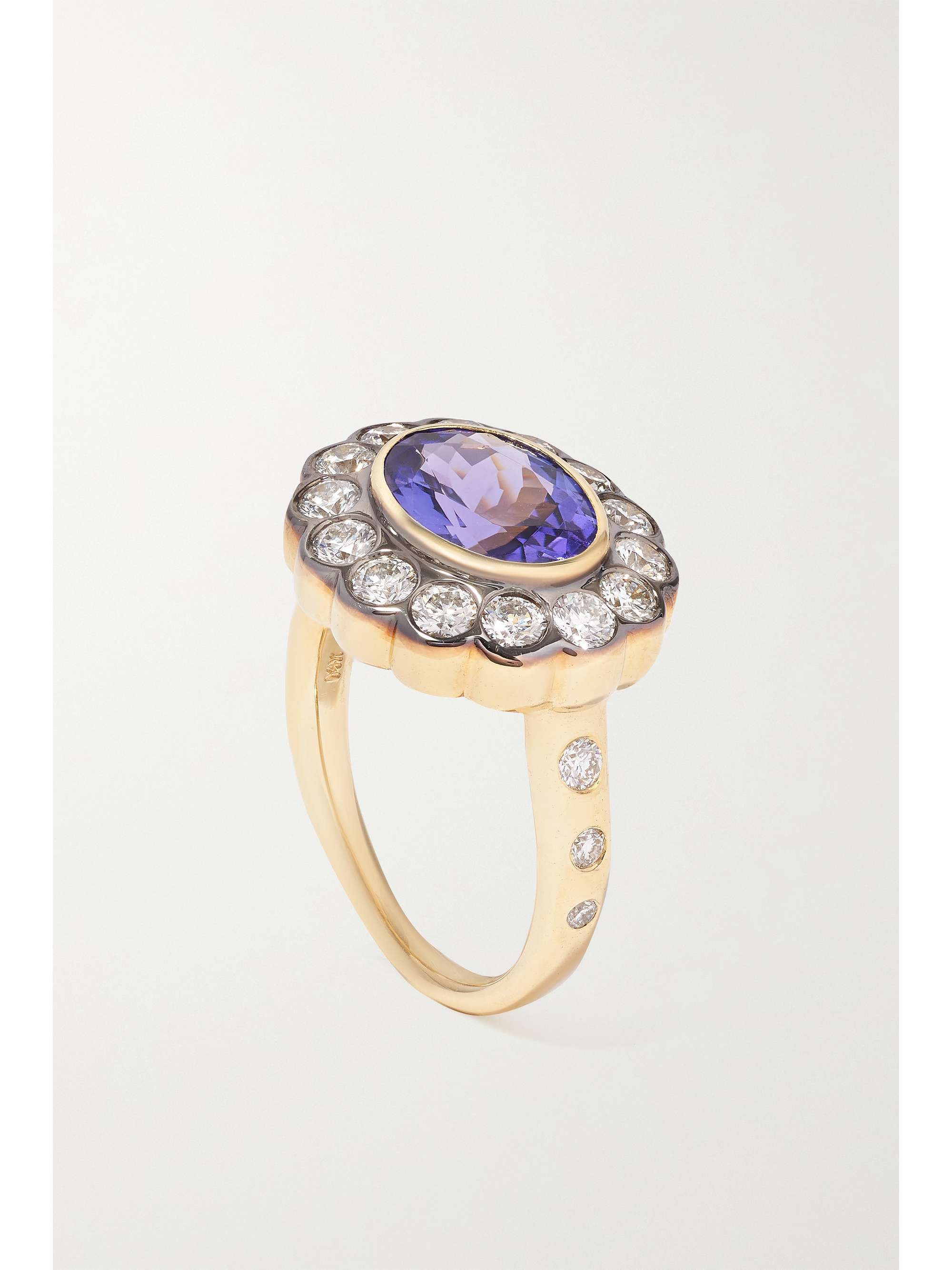 MARLO LAZ Alexandra 14-karat gold, emerald and diamond ring