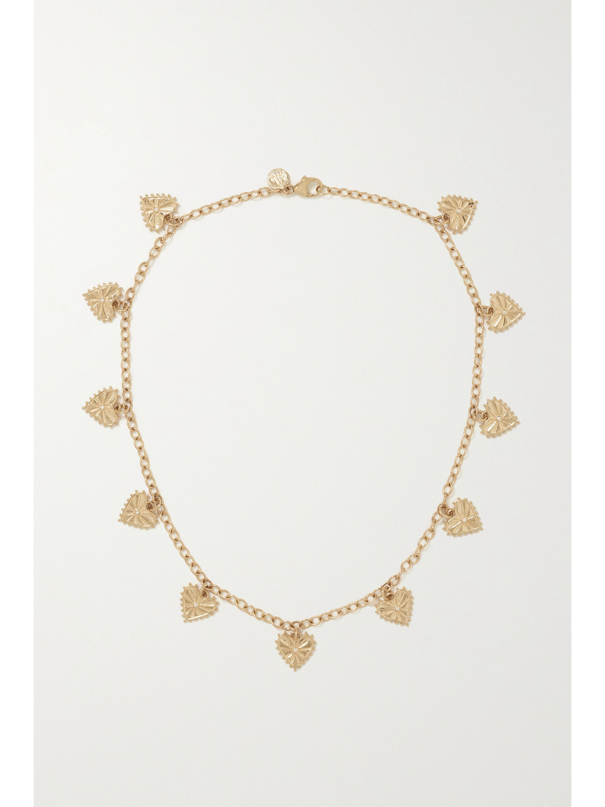 Marlo Laz - Multi Heart 14-karat Gold Diamond Necklace - one size 22 Awaiting product image
