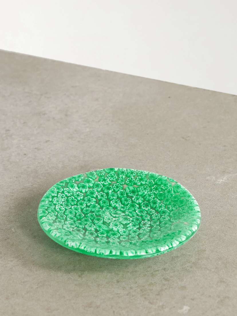 Marlo Laz Stella Mare Seafoam Glass Dish