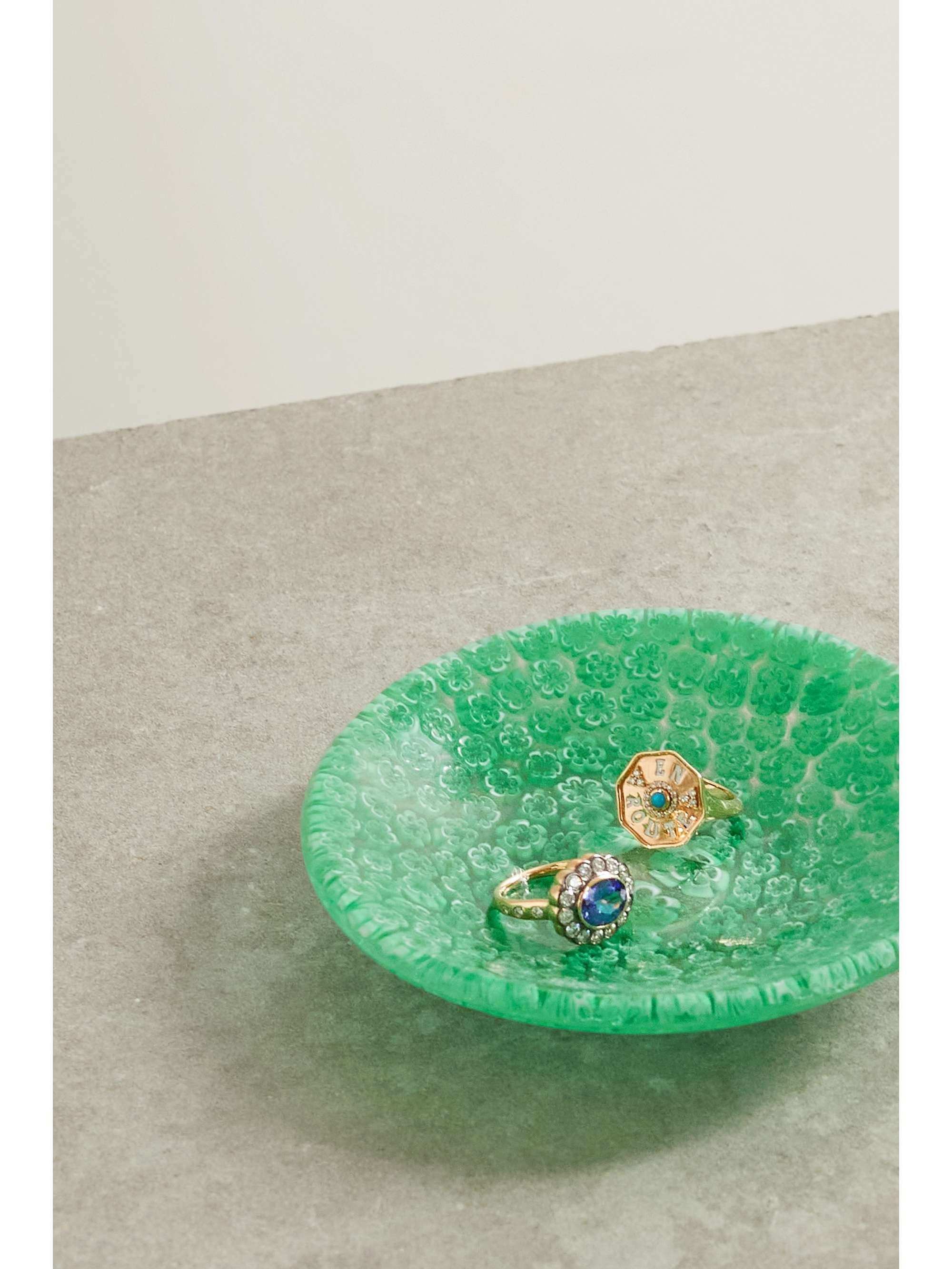 MARLO LAZ Stella Mare Seafoam glass dish