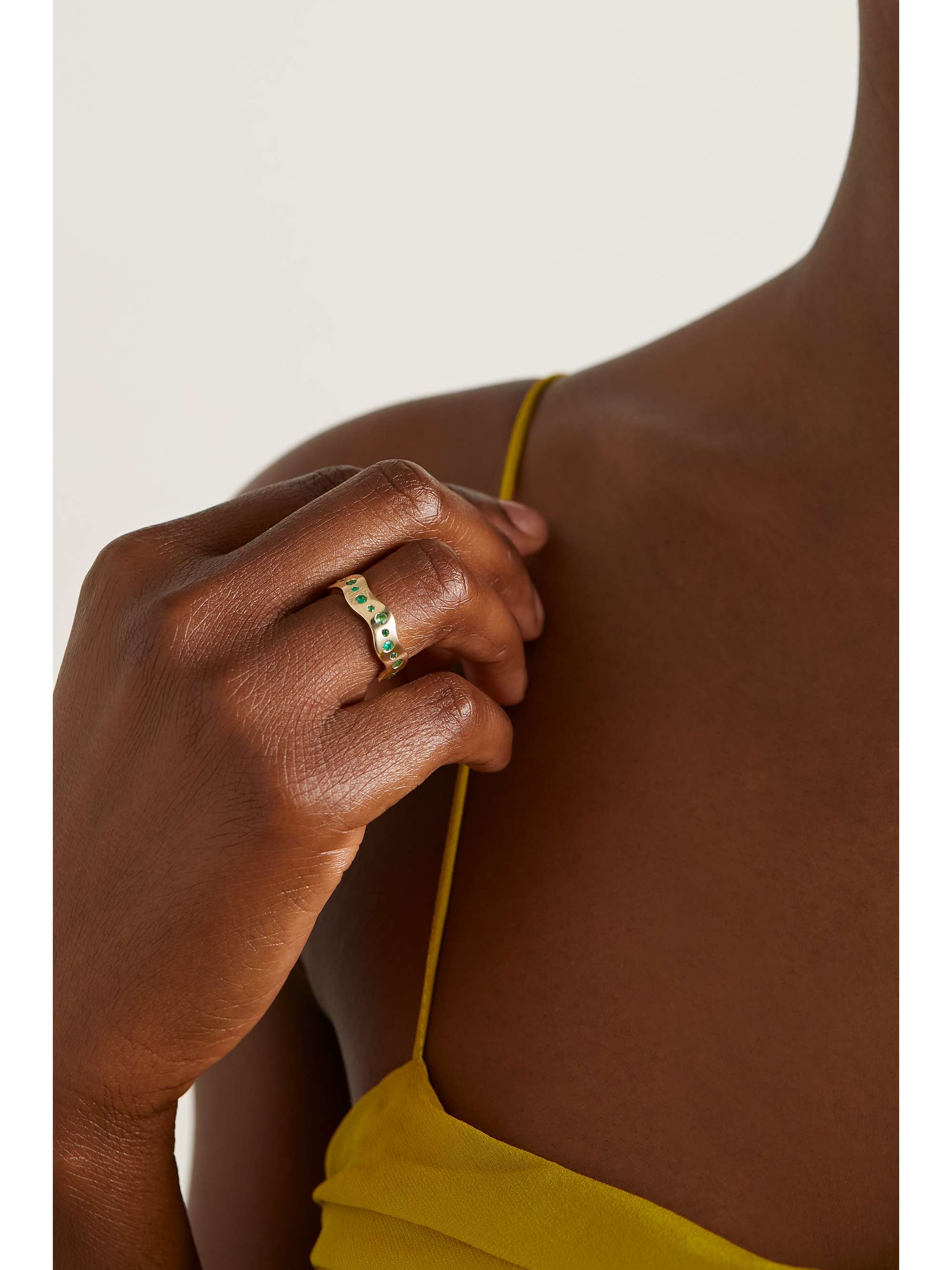 MARLO LAZ Wave 14-karat gold tanzanite ring