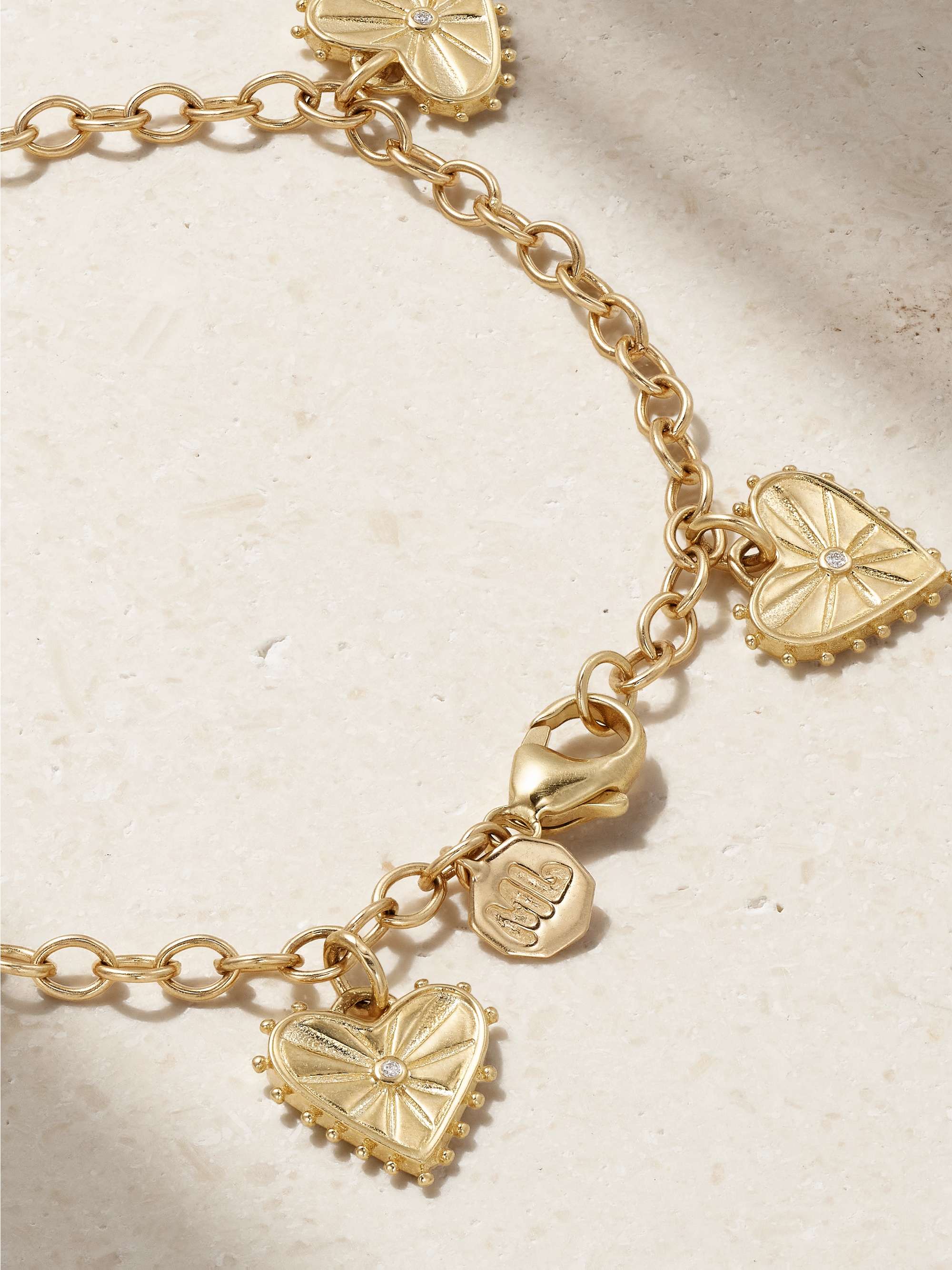 MARLO LAZ Agape 14-karat gold diamond bracelet