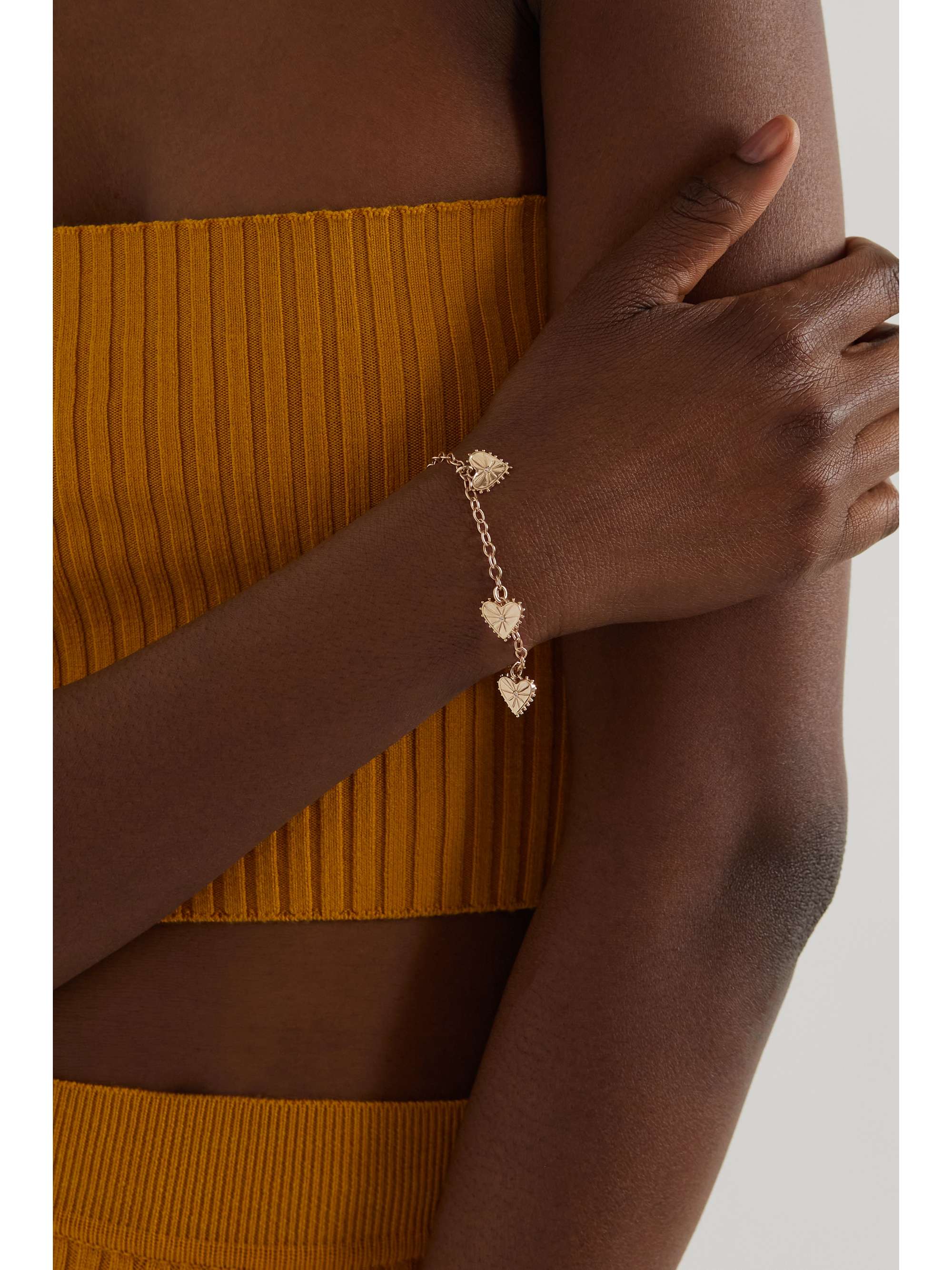 MARLO LAZ Agape 14-karat gold diamond bracelet