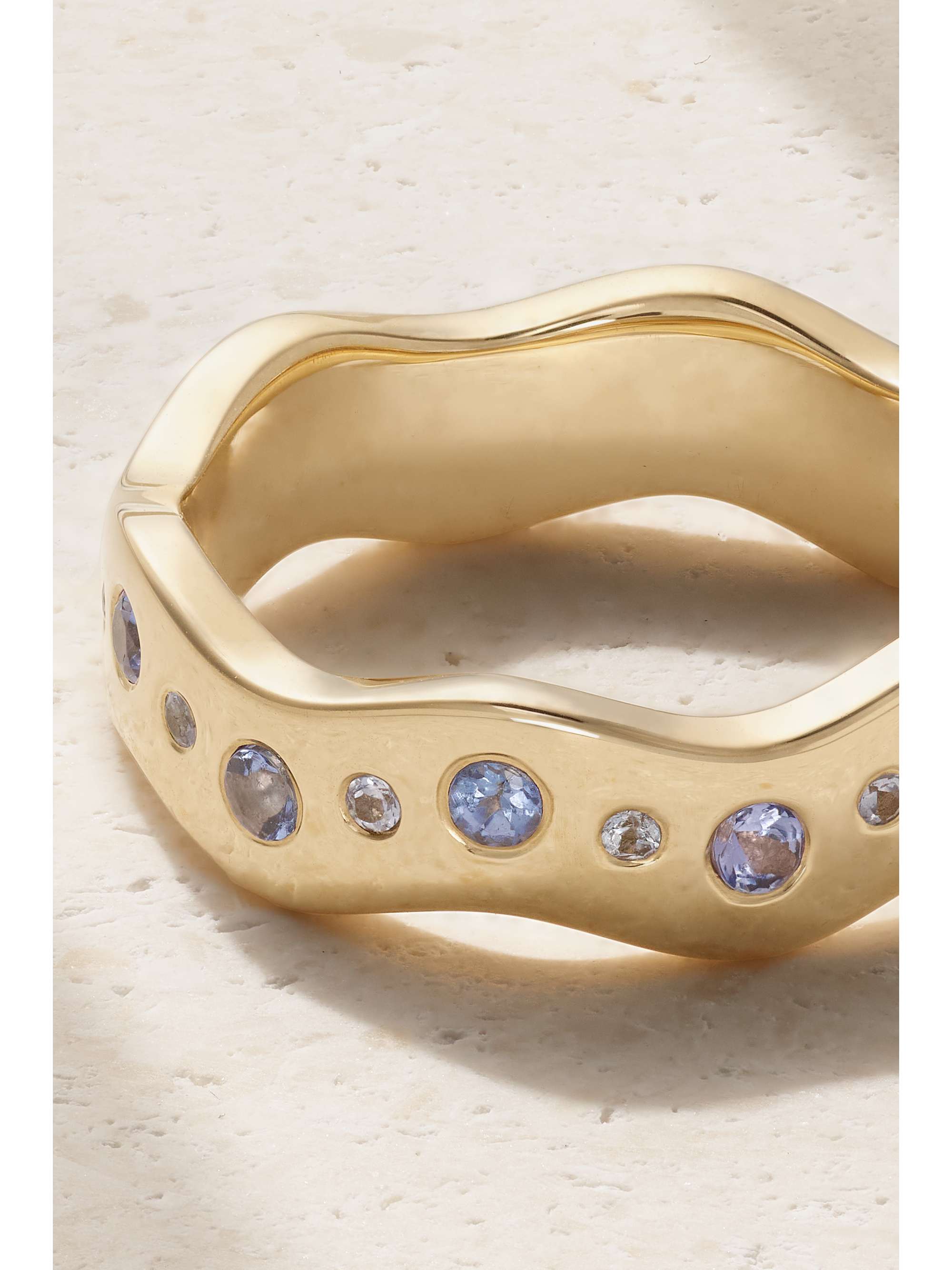 MARLO LAZ Wave 14-karat gold tanzanite ring