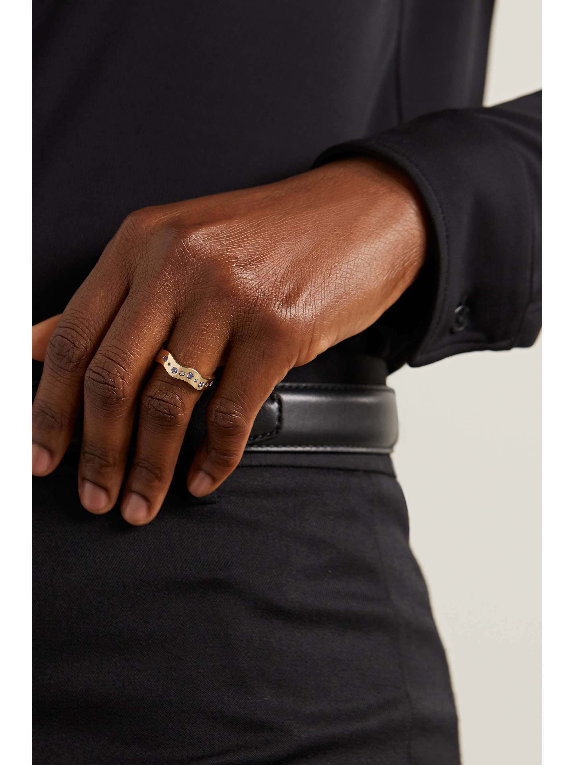 MARLO LAZ Wave 14-karat gold tanzanite ring