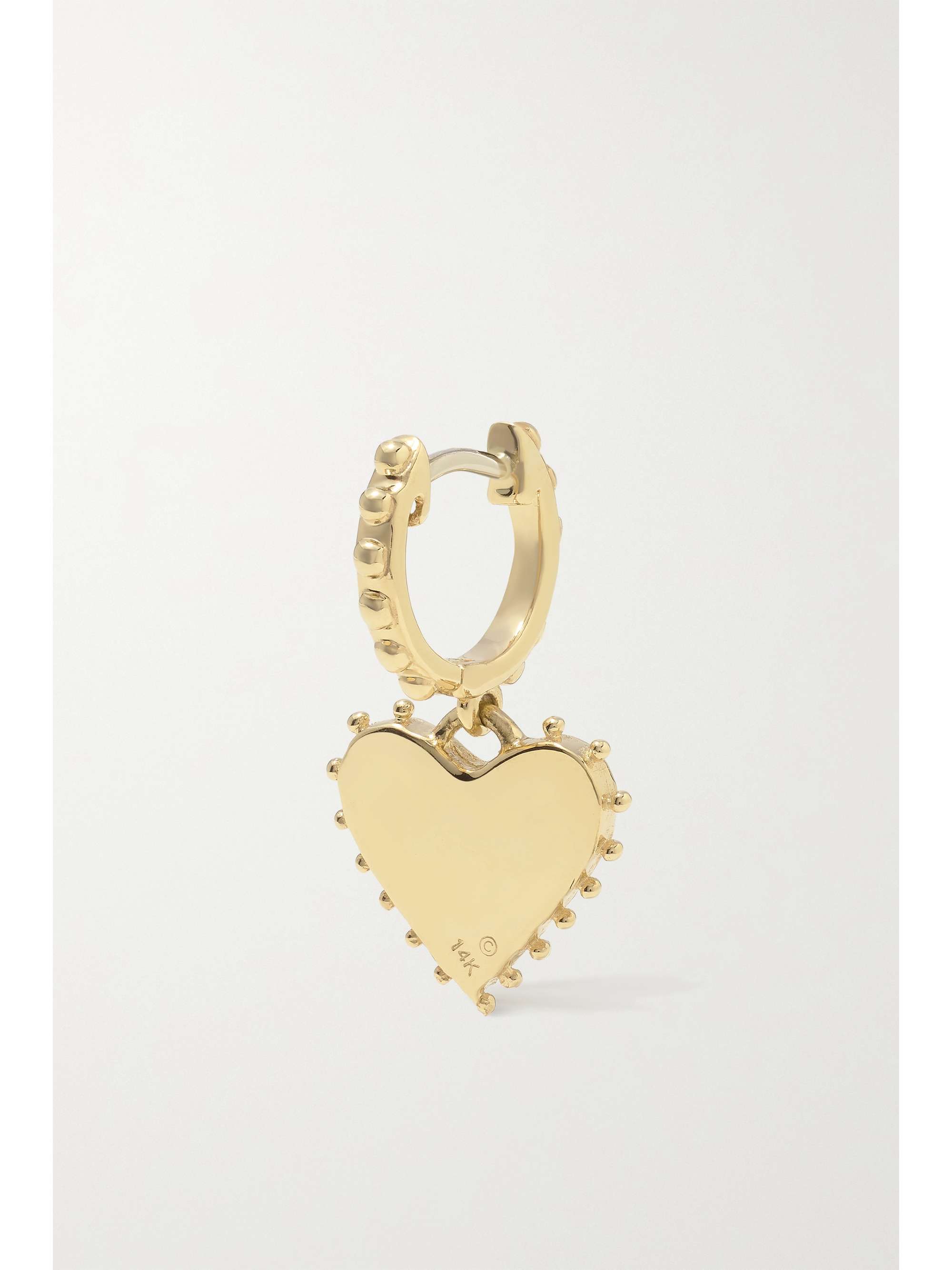 MARLO LAZ Agape 14-karat gold diamond hoop earrings