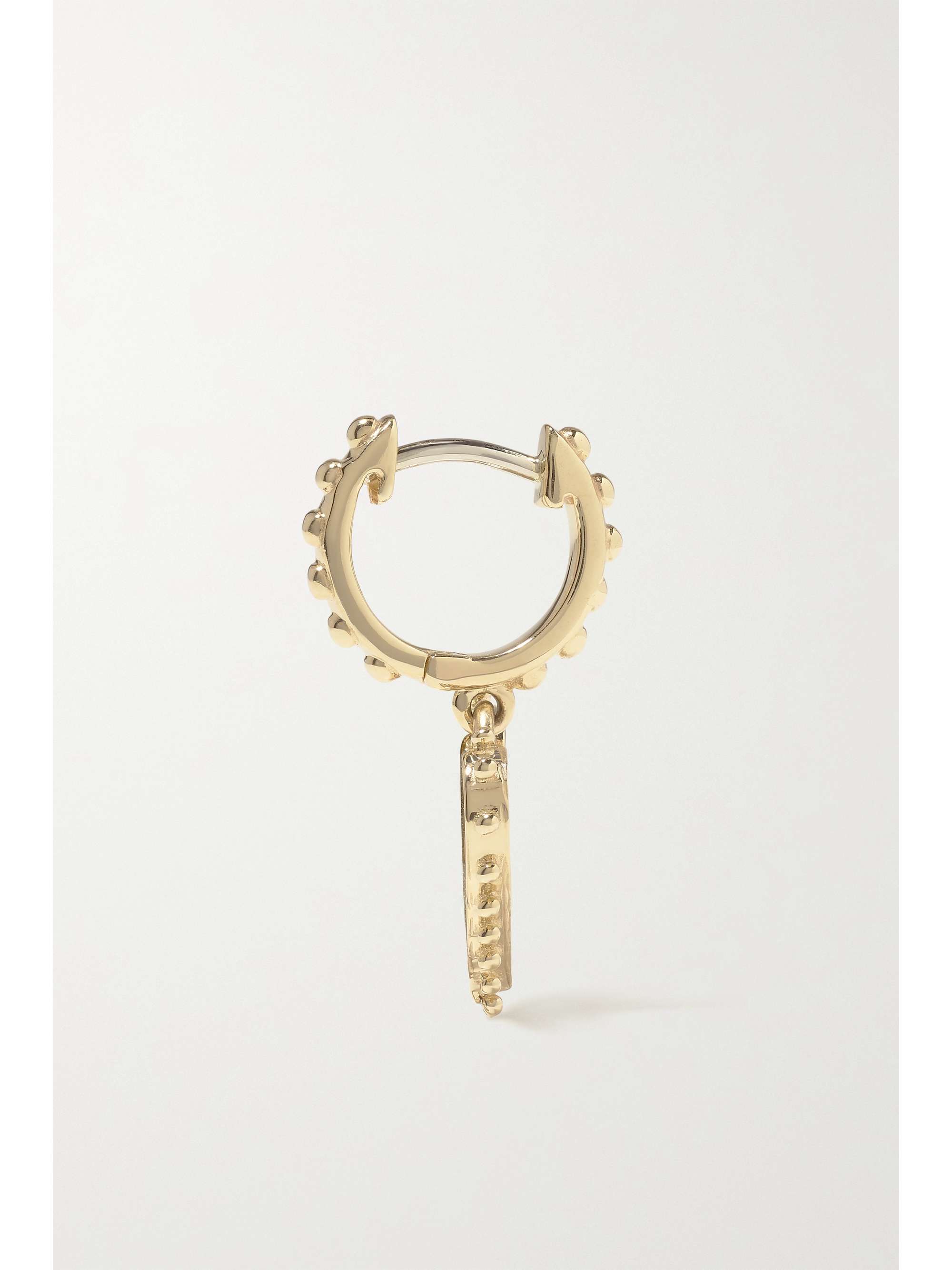 MARLO LAZ Agape 14-karat gold diamond hoop earrings