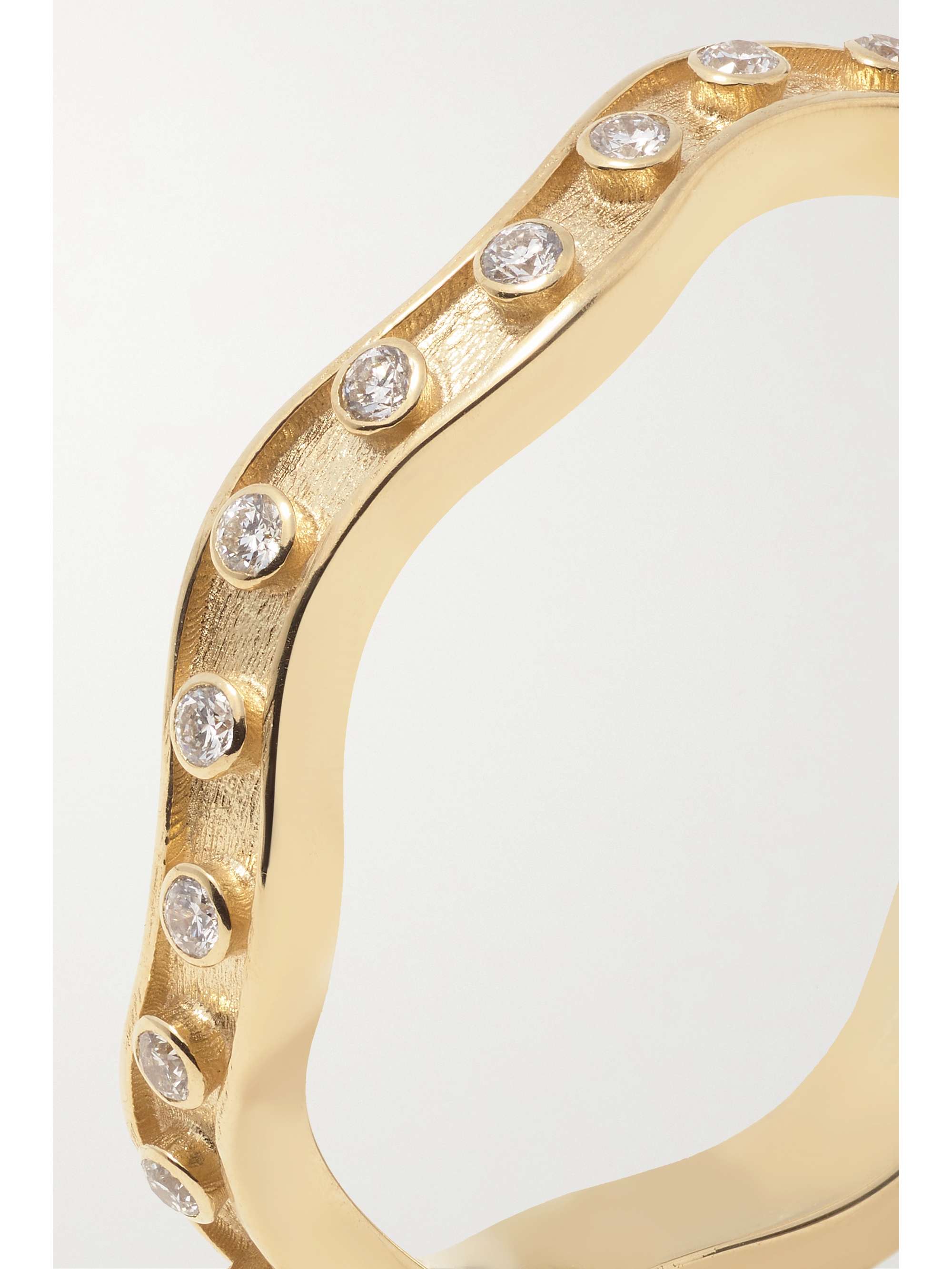 MARLO LAZ Wave 14-karat gold diamond ring