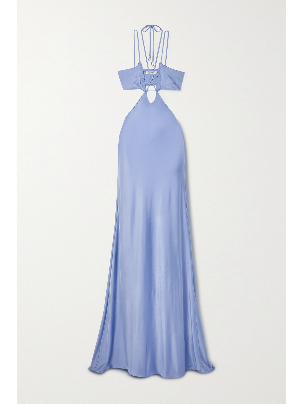 Et Ochs Gloss Cut-out Stretch-woven Maxi Dress In Blue