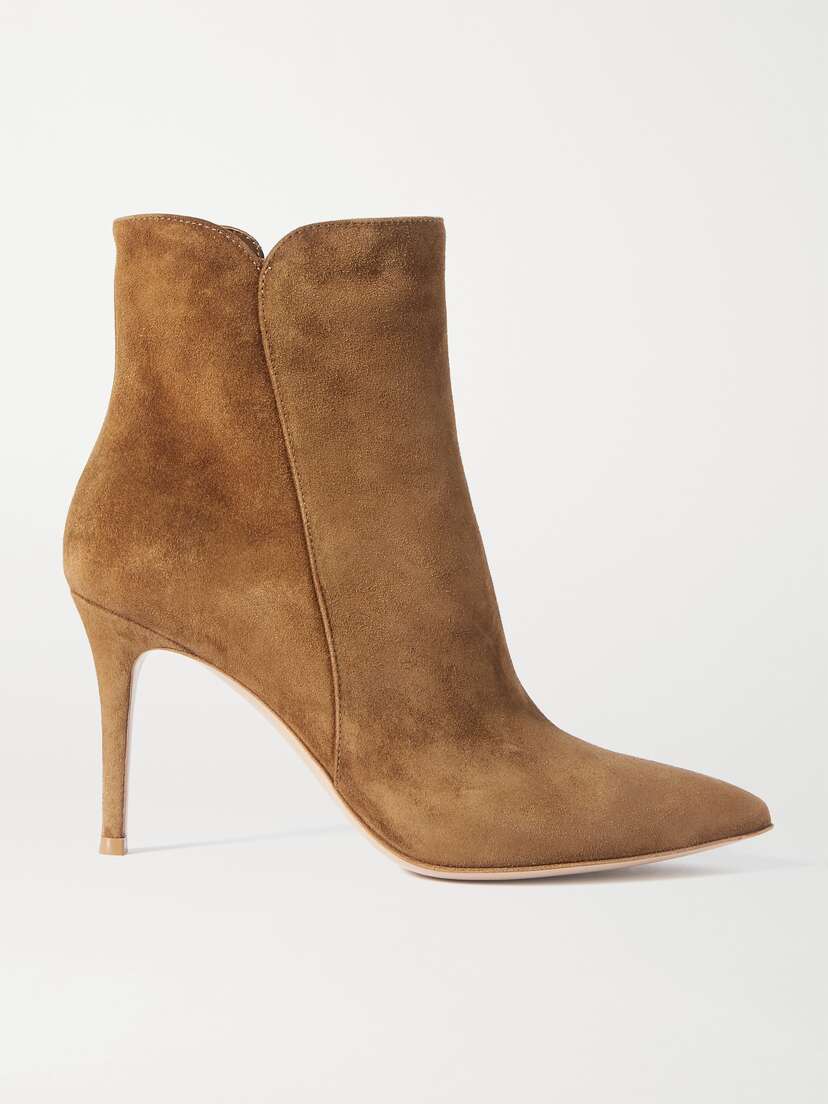 Gianvito Rossi Levy 85 Suede Ankle Boots