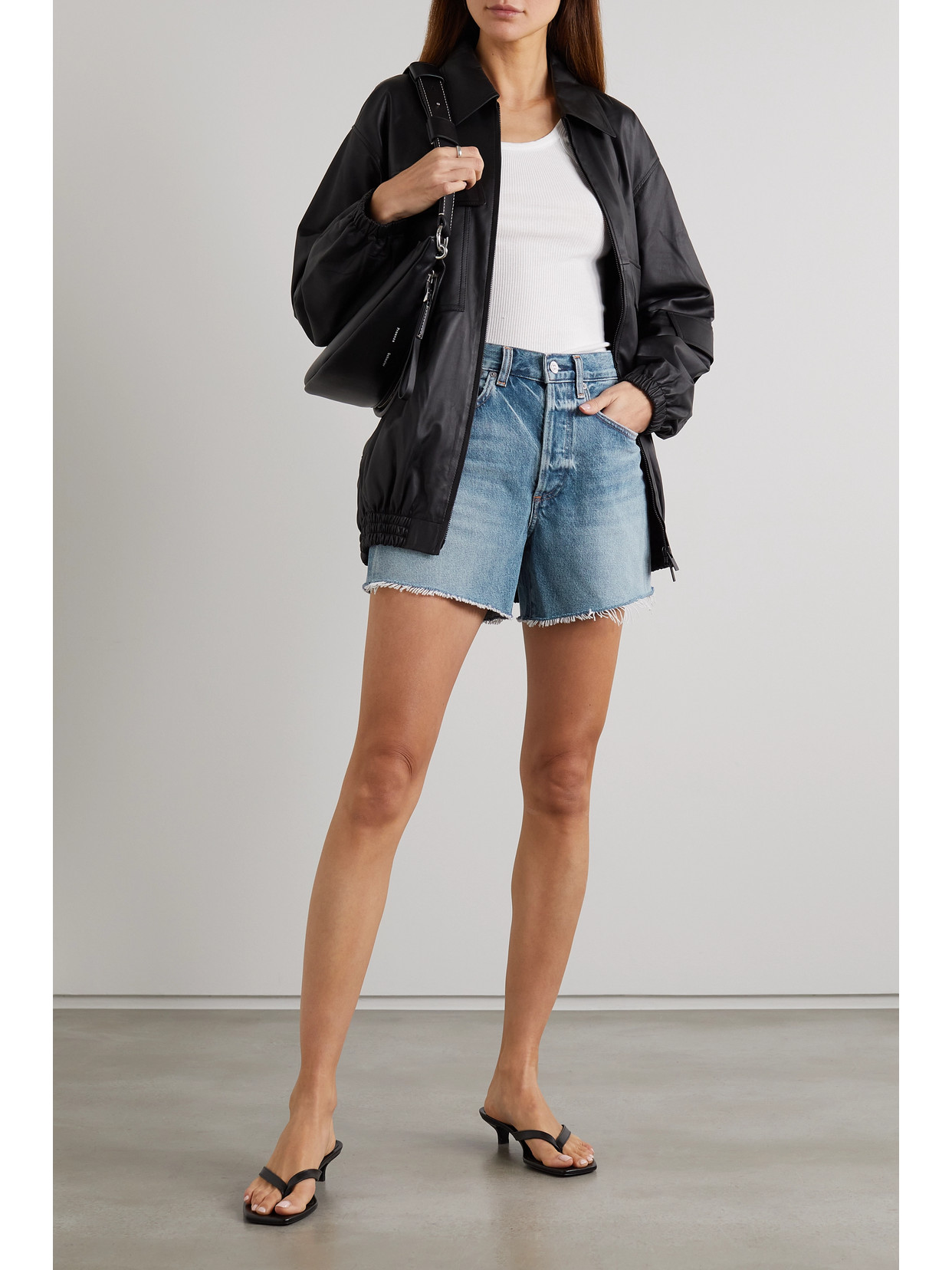 Citizens of humanity Citizens of Humanity - Annabelle Distressed Organic Denim Shorts - Blue