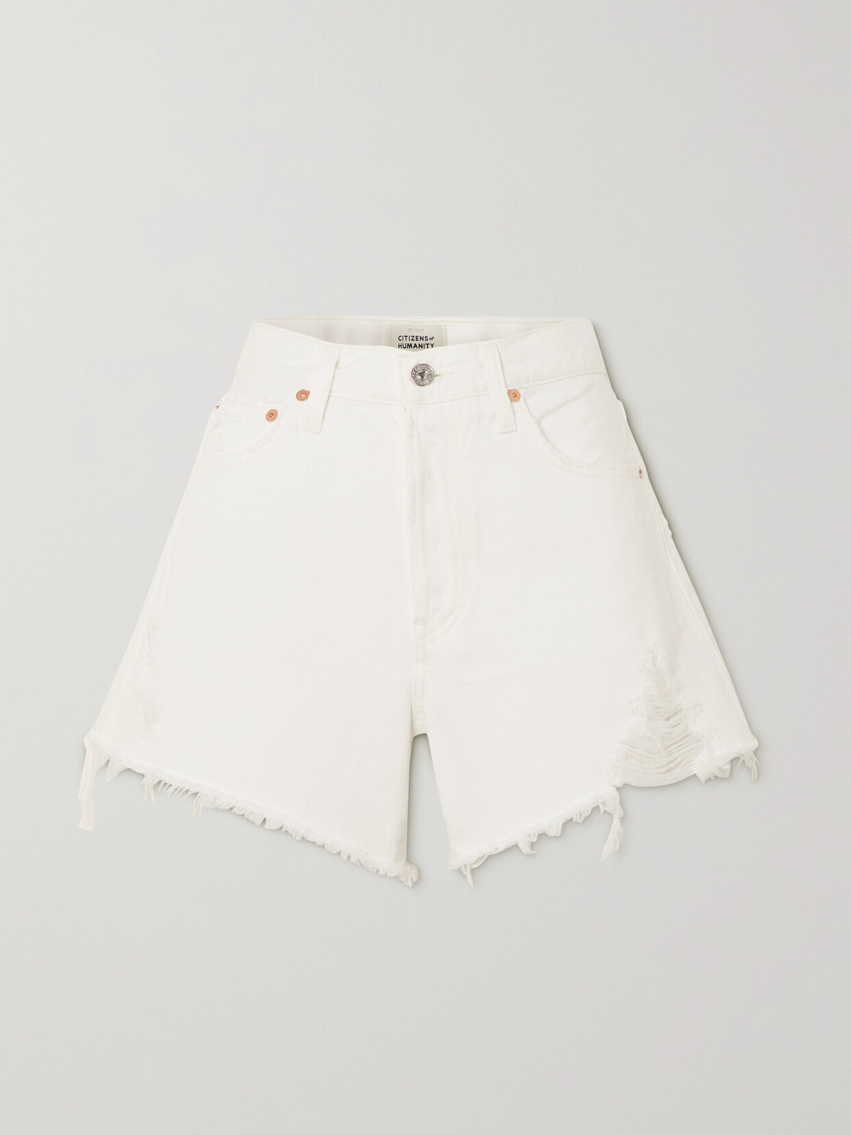 CITIZENS OF HUMANITY ANNABELLE DISTRESSED ORGANIC DENIM SHORTS