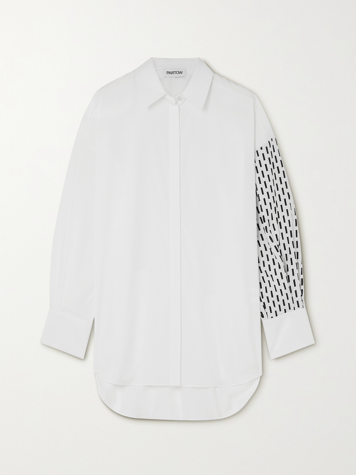 Shop Partow Hugo Printed Cotton-poplin Shirt In White