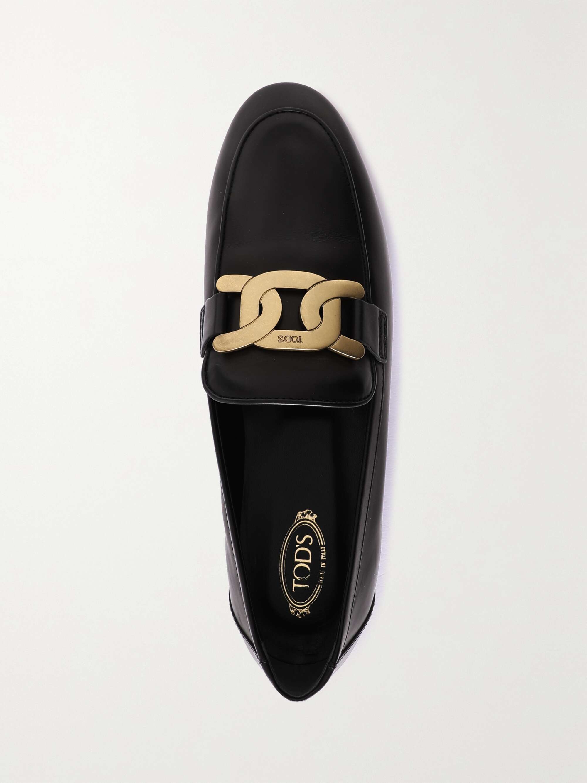 TOD'S Embellished leather loafers