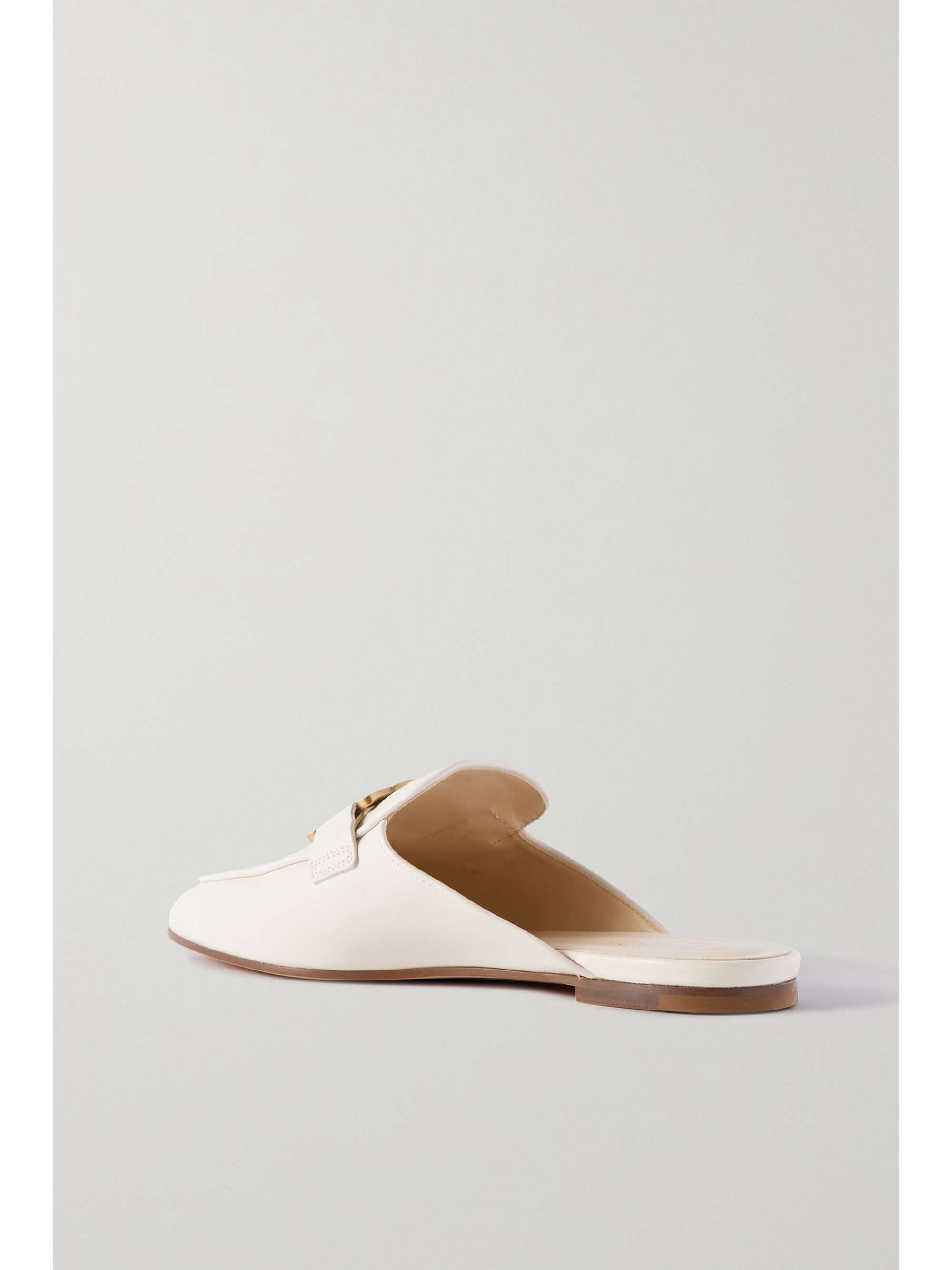 TOD'S Embellished leather slippers