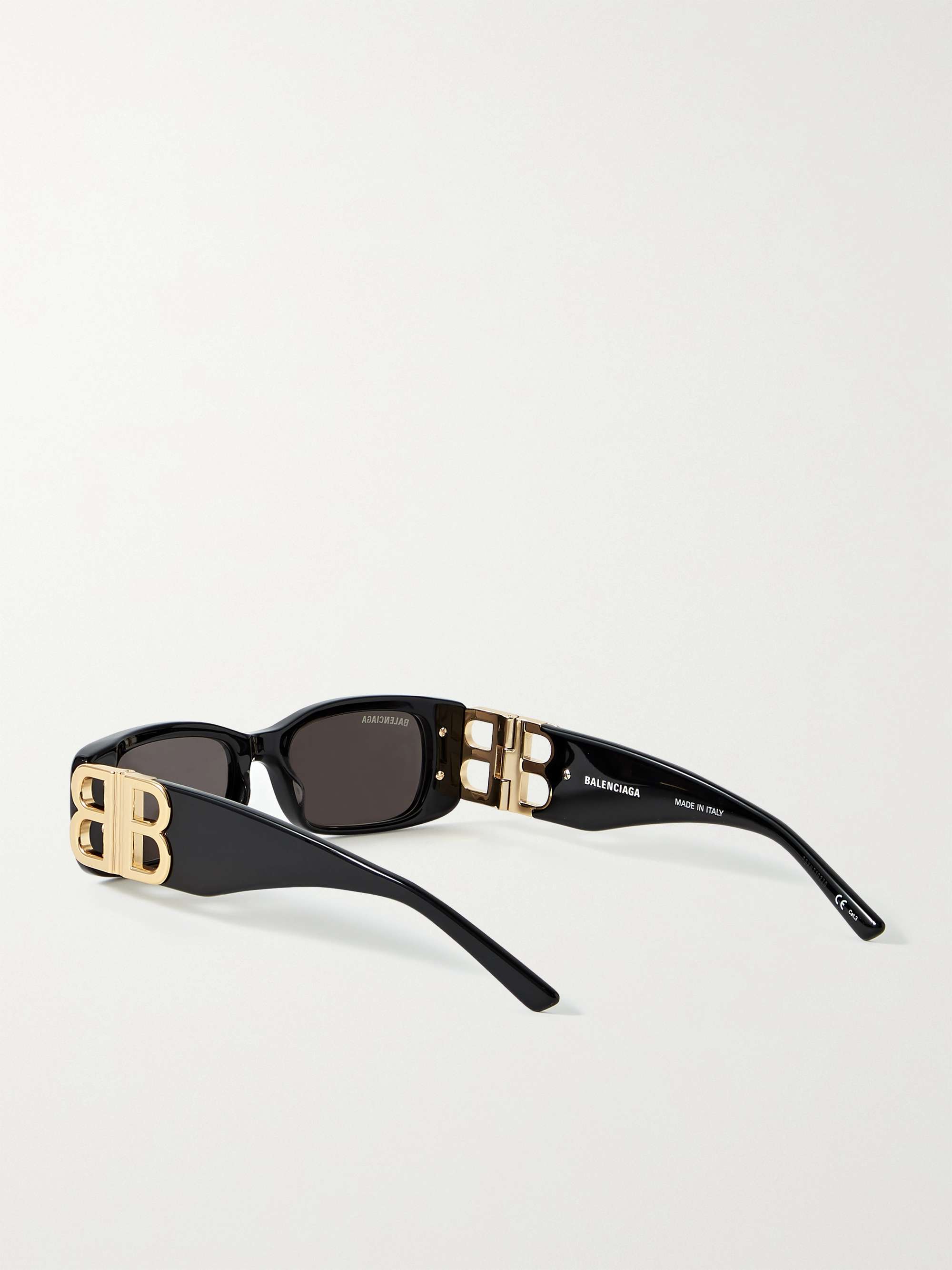 BALENCIAGA EYEWEAR Dynasty BB rectangular-frame acetate sunglasses