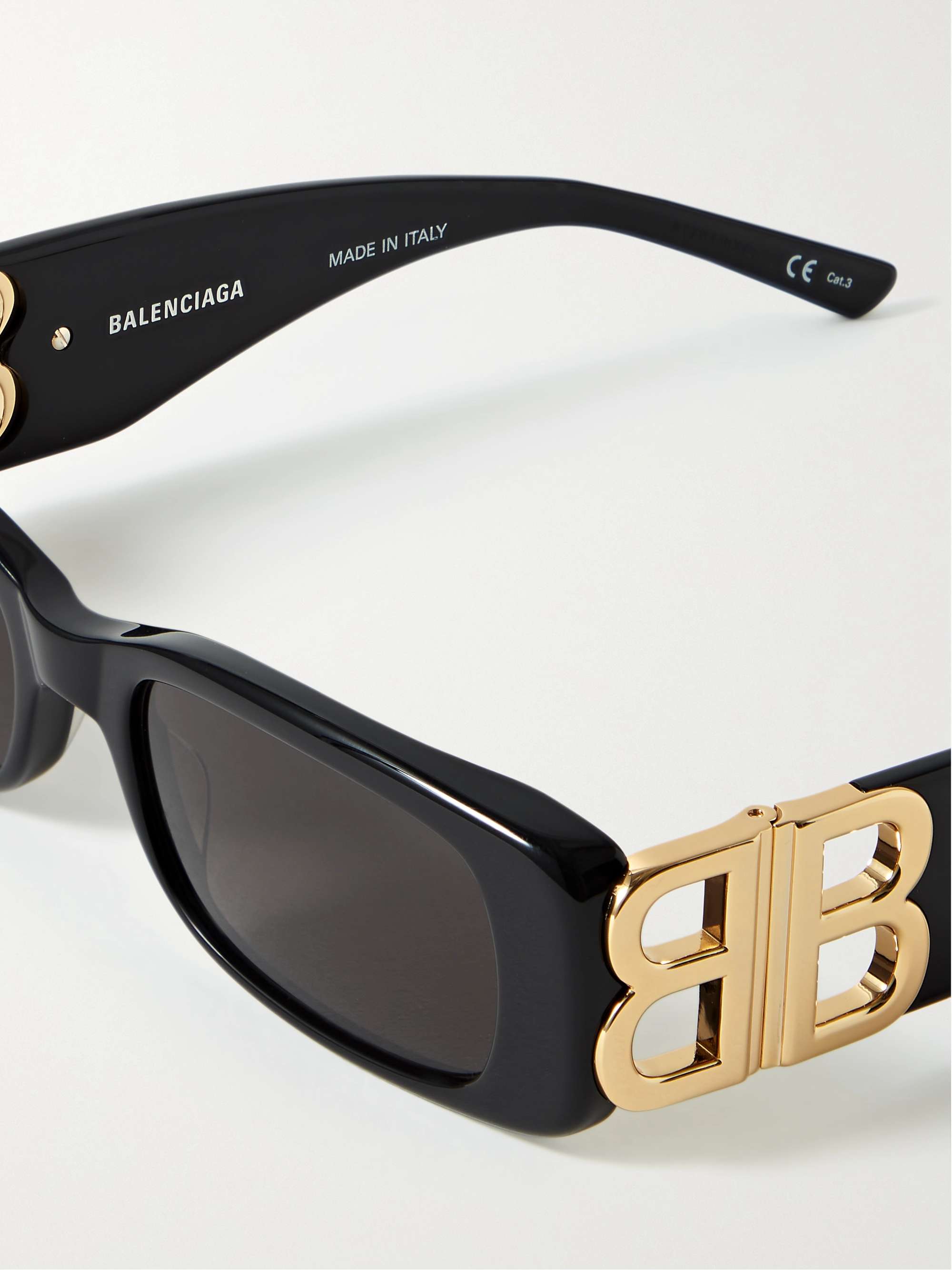 BALENCIAGA EYEWEAR Dynasty BB rectangular-frame acetate sunglasses