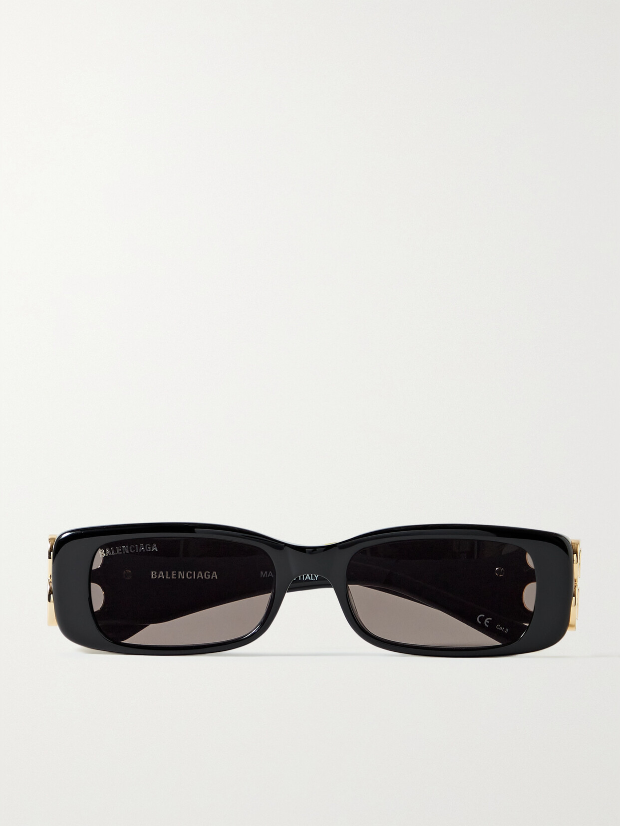 Balenciaga Dynasty Square-frame Acetate And Gold-tone Sunglasses In Black