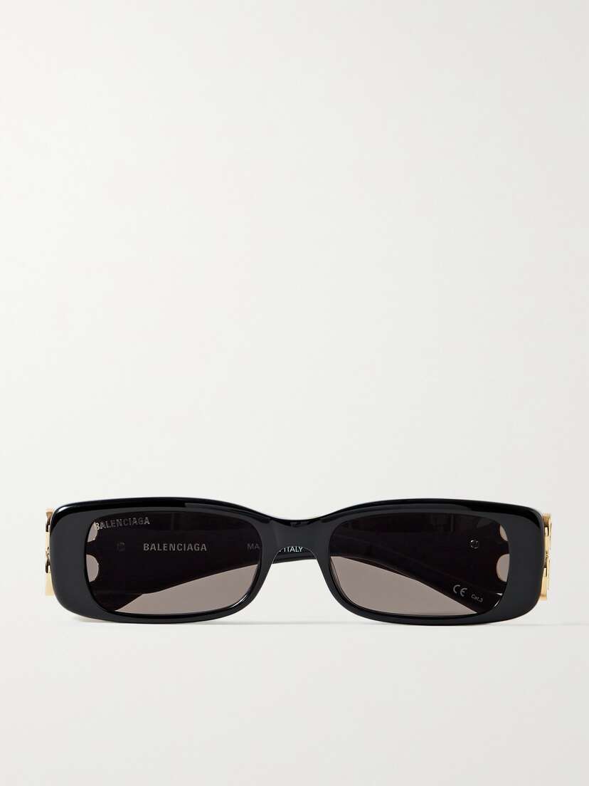 Balenciaga Eyewear Dynasty Bb Square-frame Acetate And Gold-tone Sunglasses