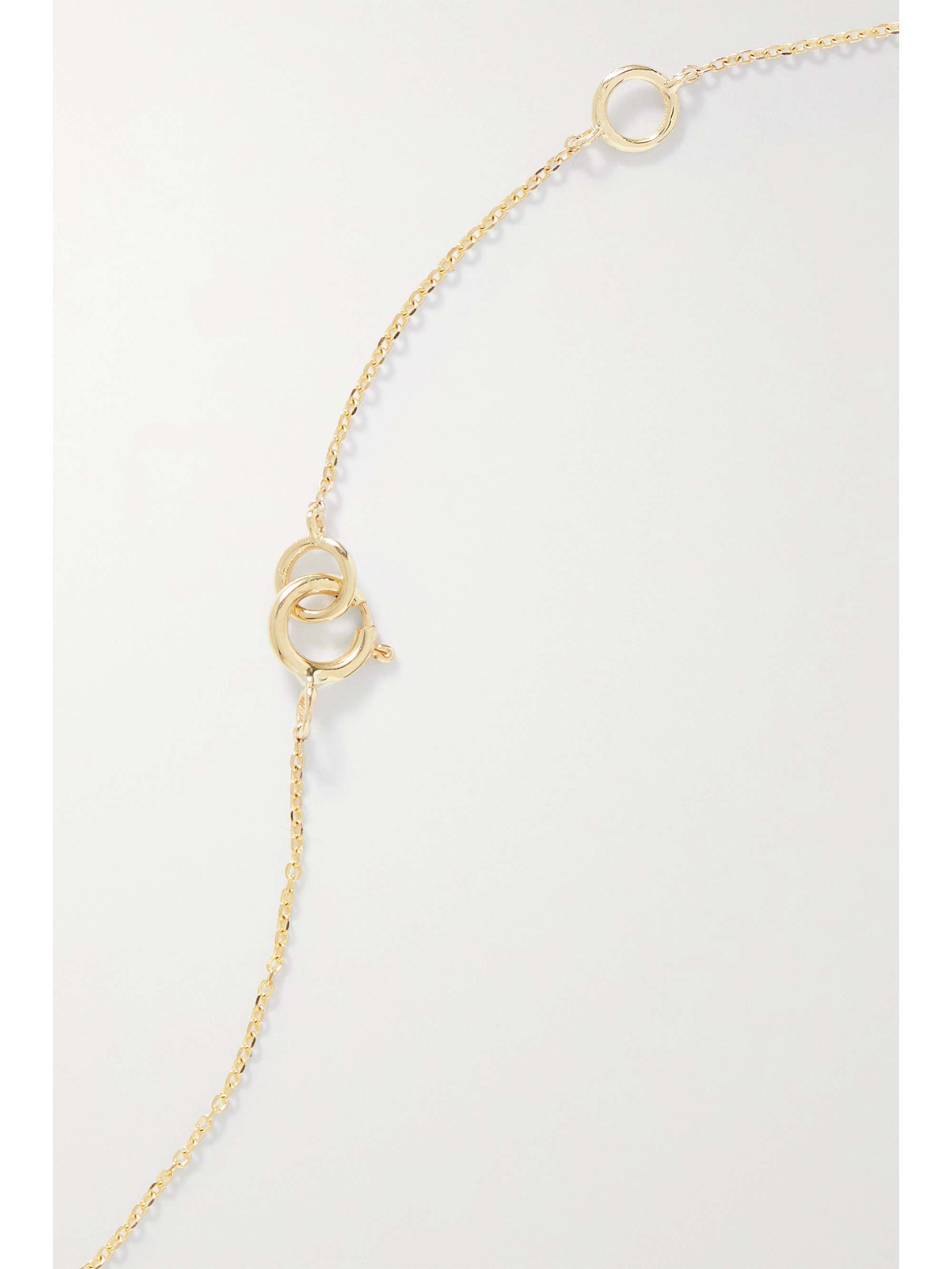 Gold Mom 10karat gold diamond necklace STONE AND STRAND NETAPORTER