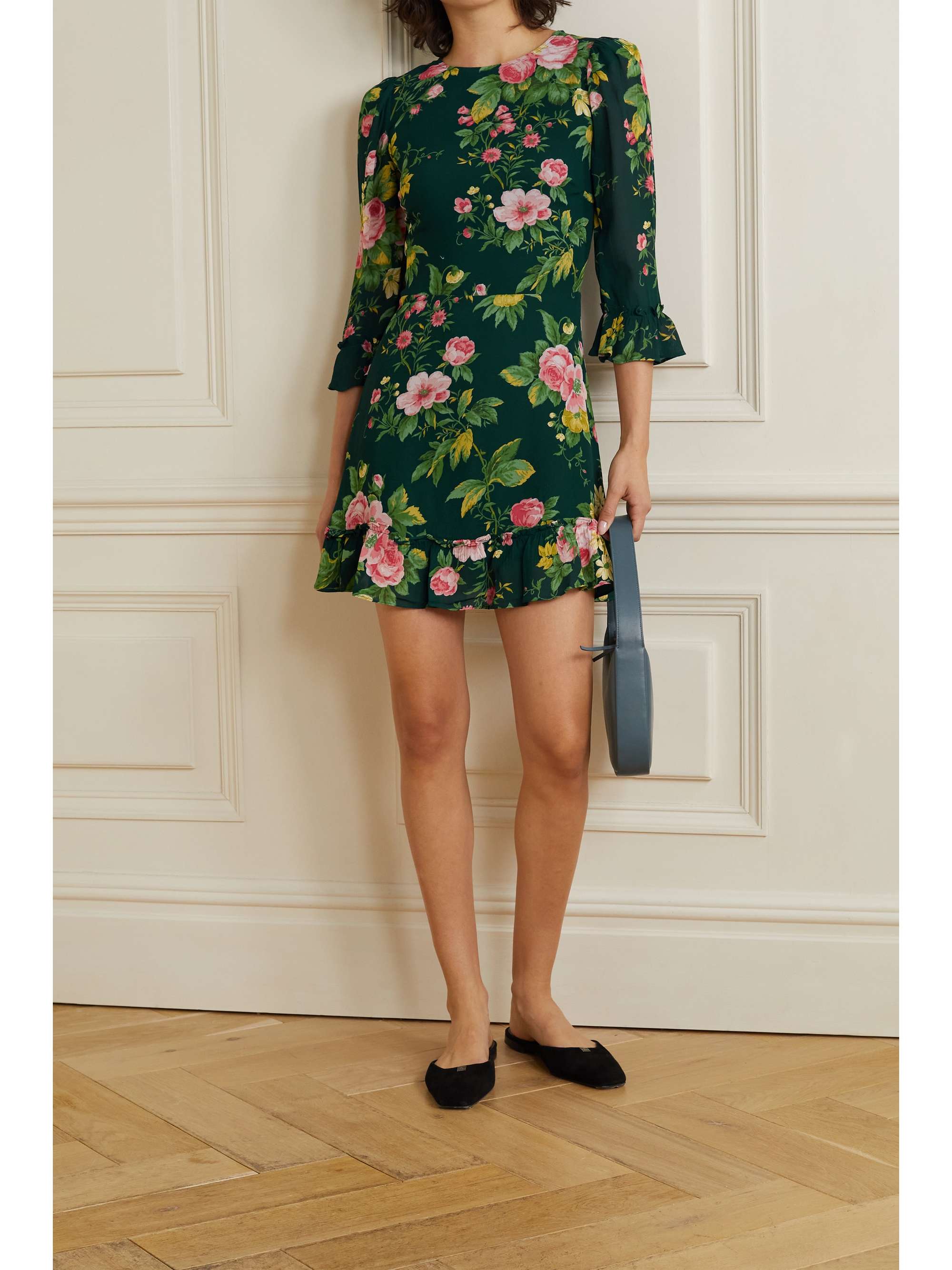 NET SUSTAIN Doutzen floral-print crepe 