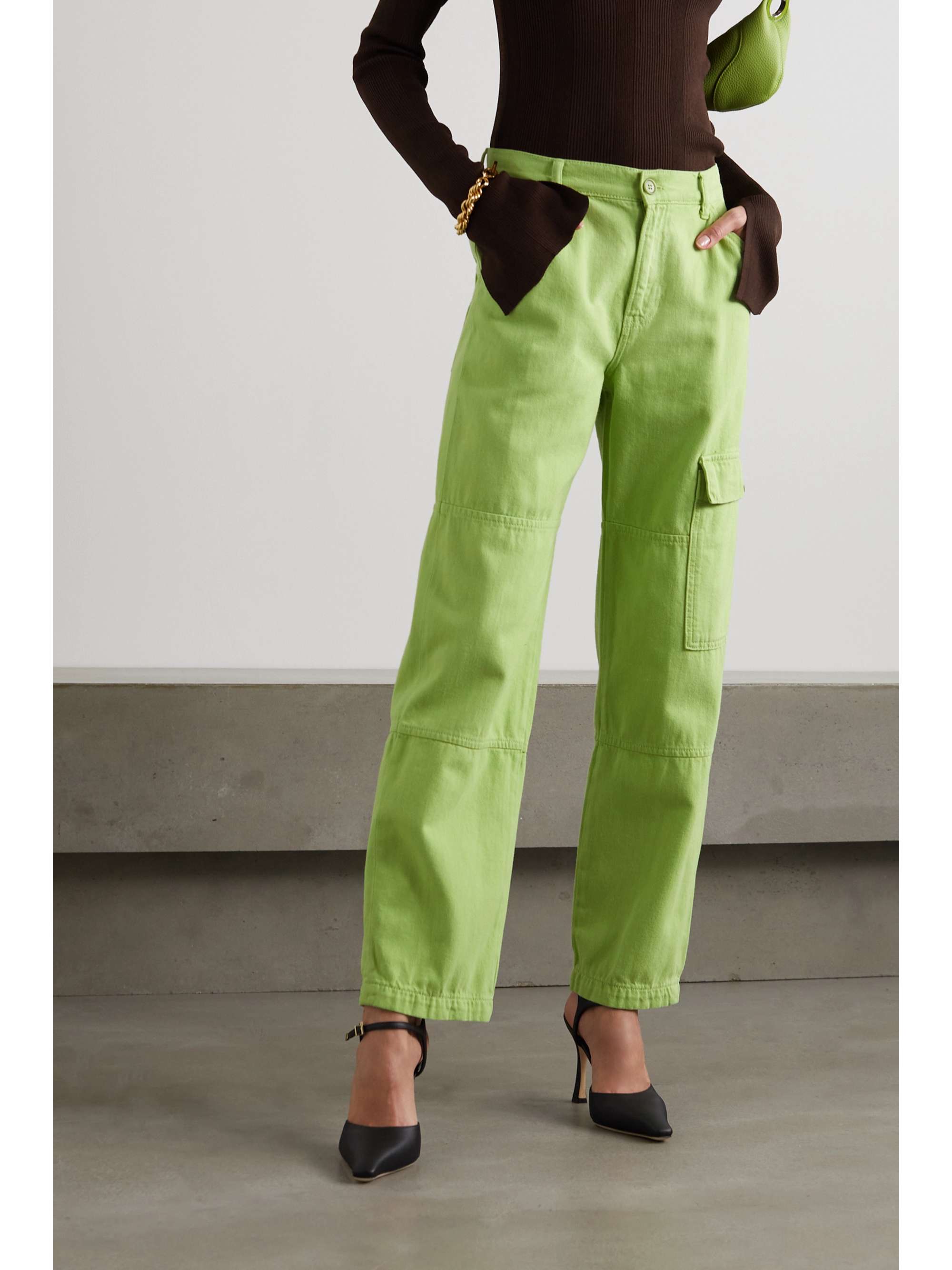 Bailey organic cotton-twill slim-leg 