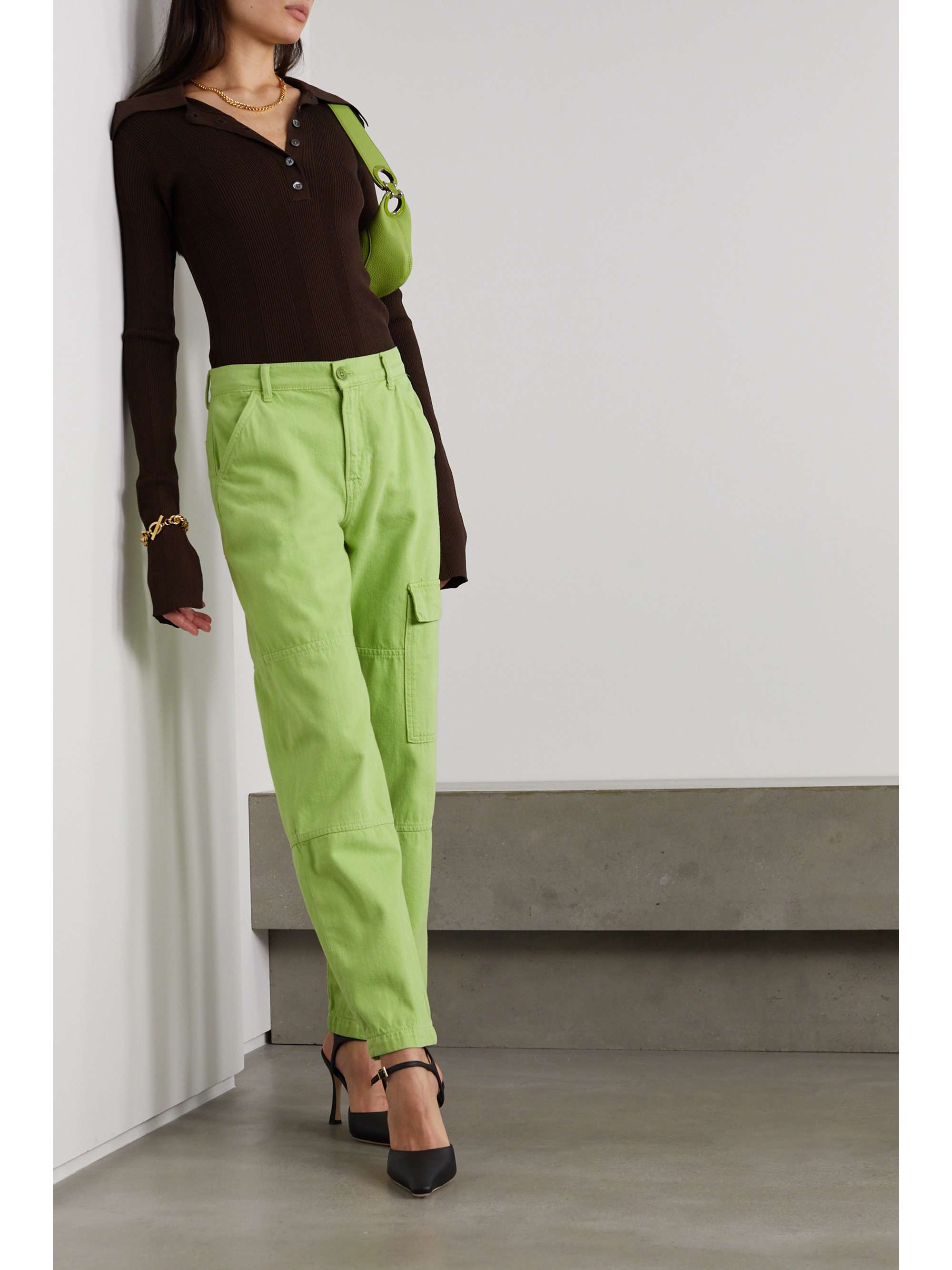 Bailey organic cotton-twill slim-leg 