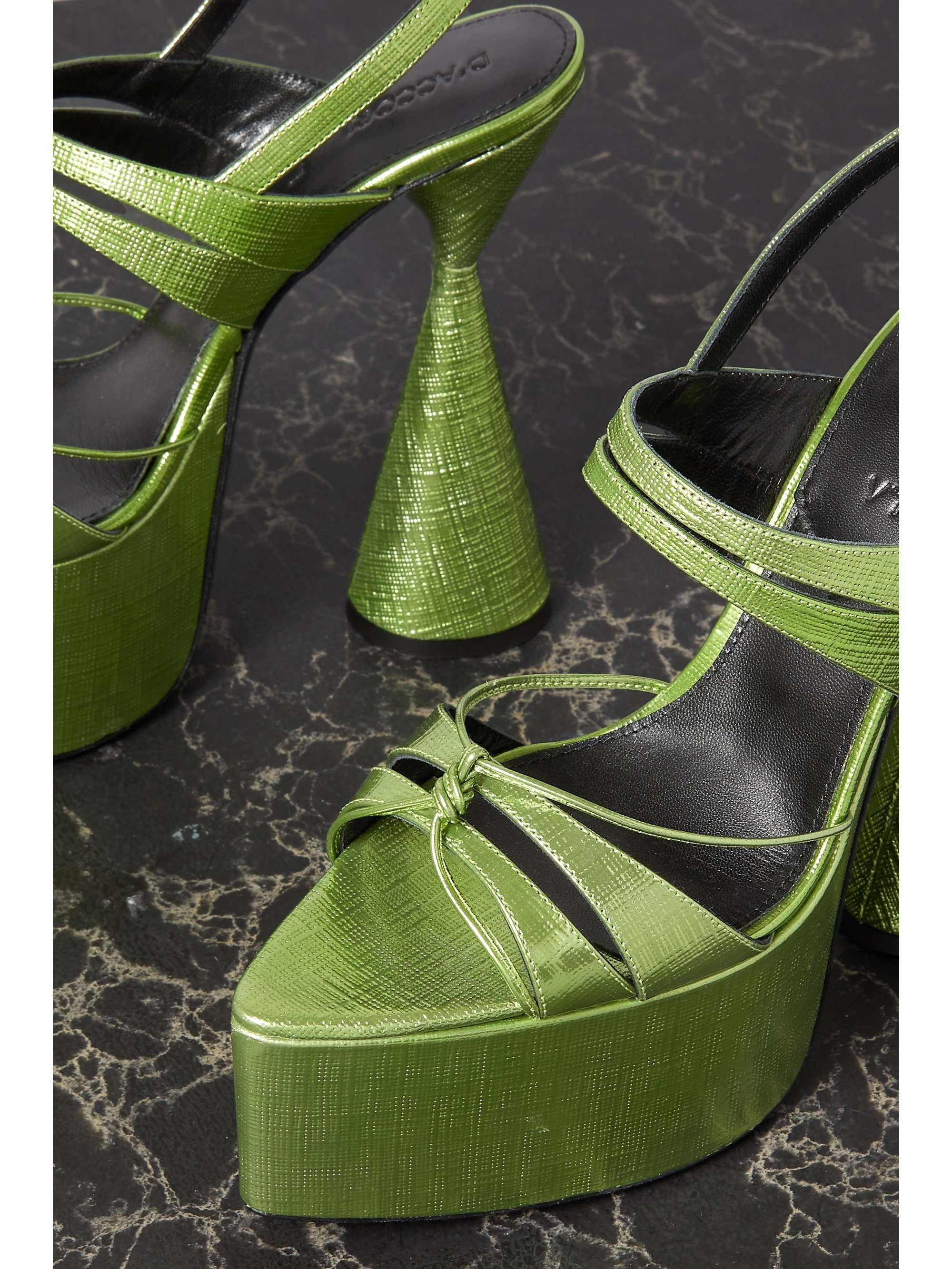 platform green sandals