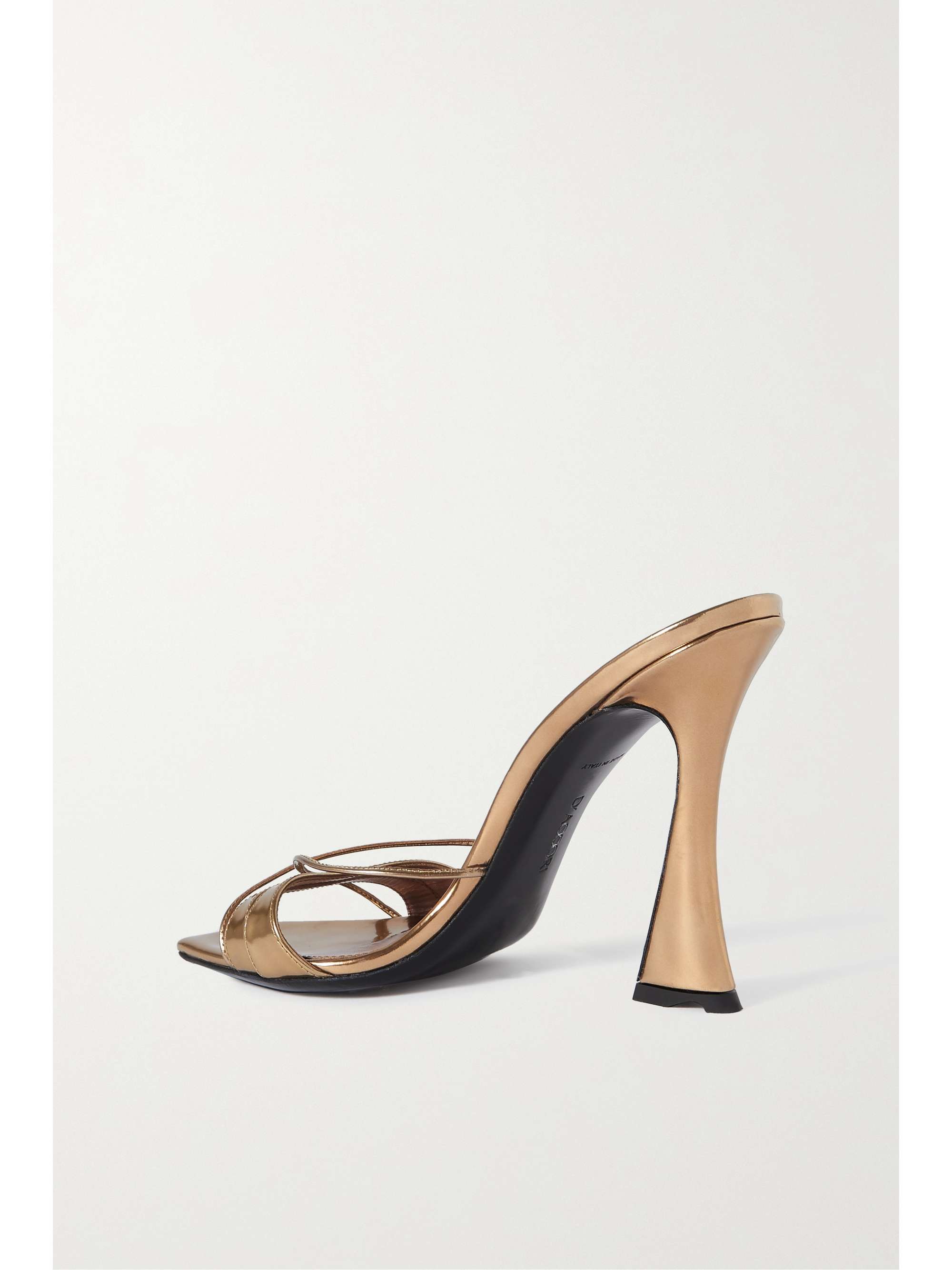 D'ACCORI Lust iridescent metallic leather mules