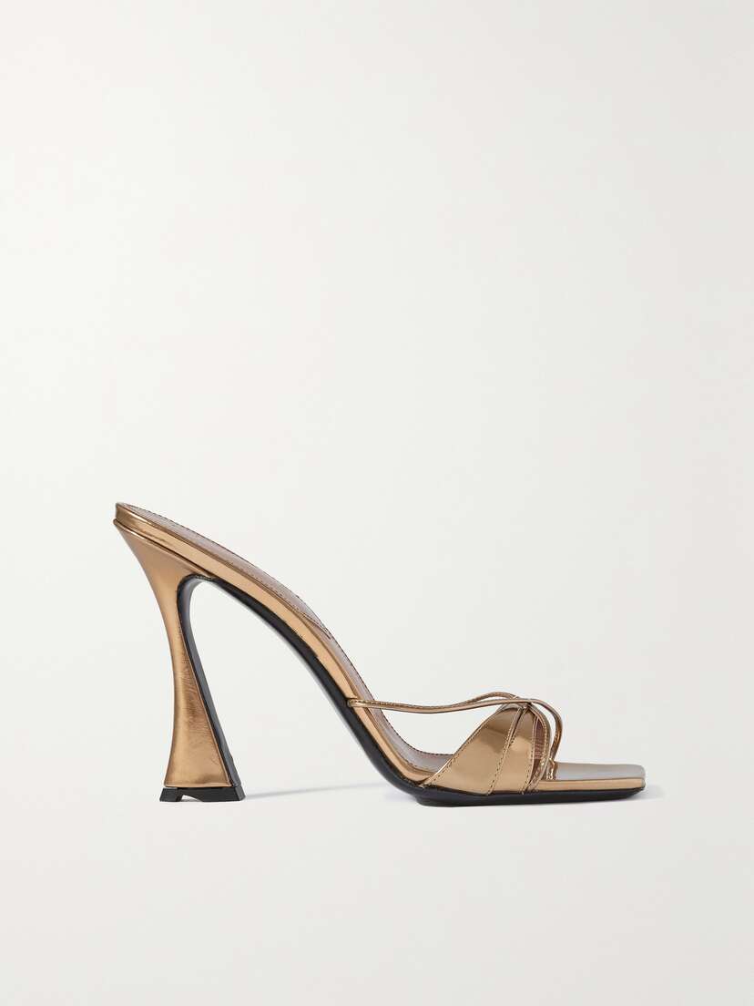 D'Accori Lust Metallic Leather Mules