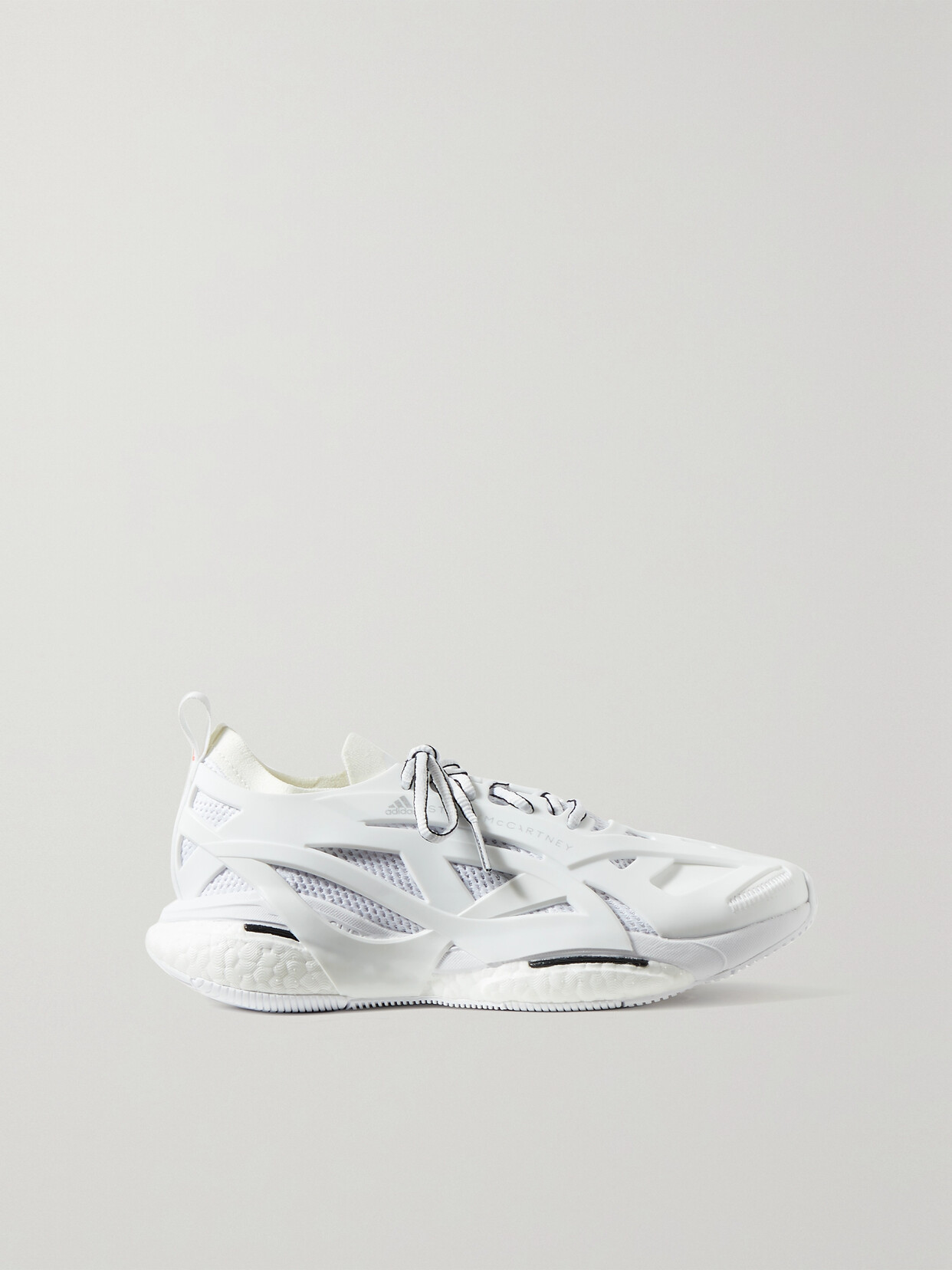 Shop Adidas By Stella Mccartney Solarglide Primeknit And Rubber Sneakers In White