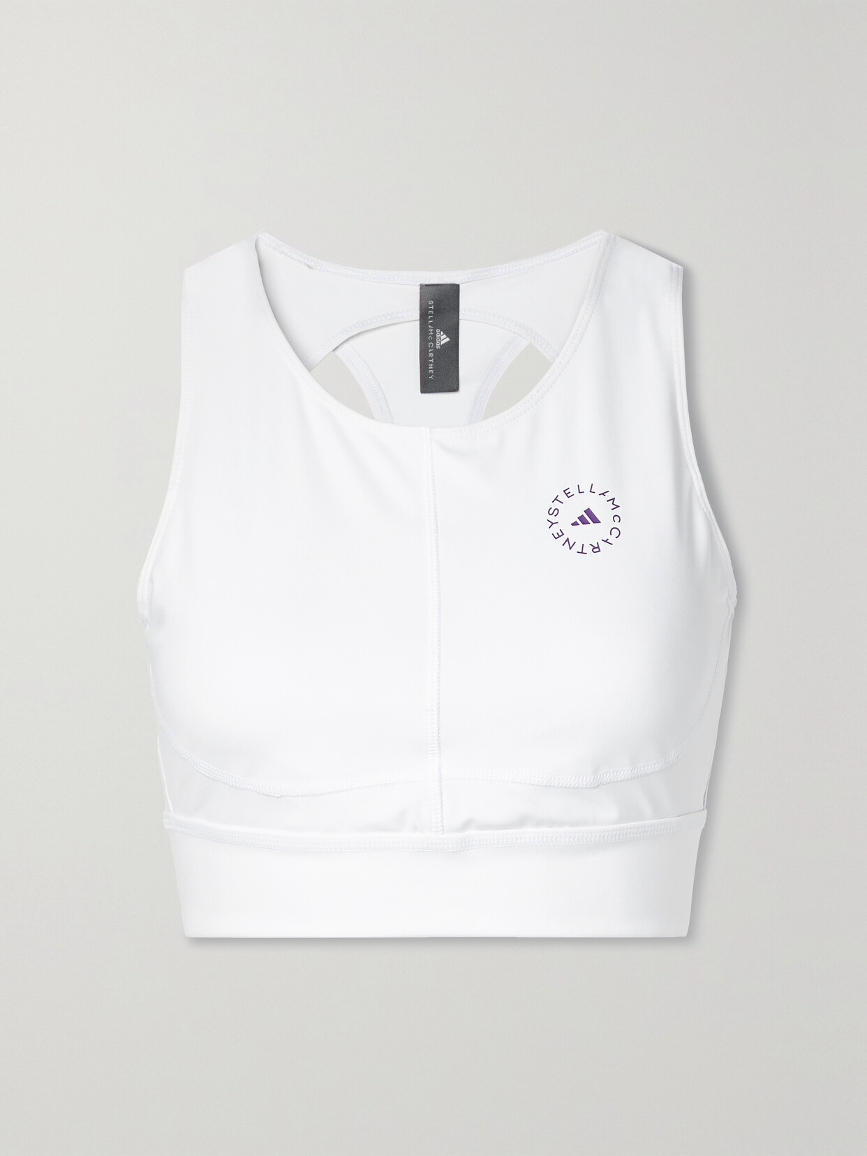 adidas by Stella McCartney - + Parley Truepurpose Perforated Recycled-stretch Sports Bra - White