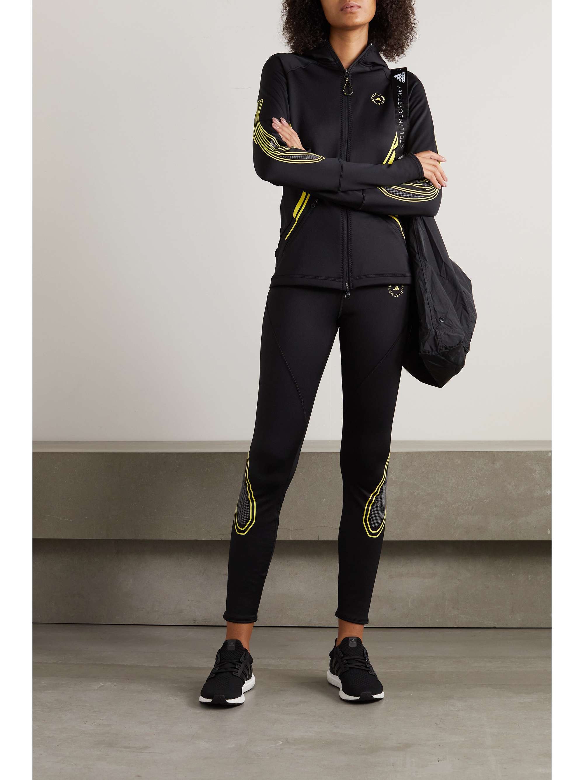 ADIDAS BY STELLA MCCARTNEY TruePace printed stretch recycled leggings | NET -A-PORTER