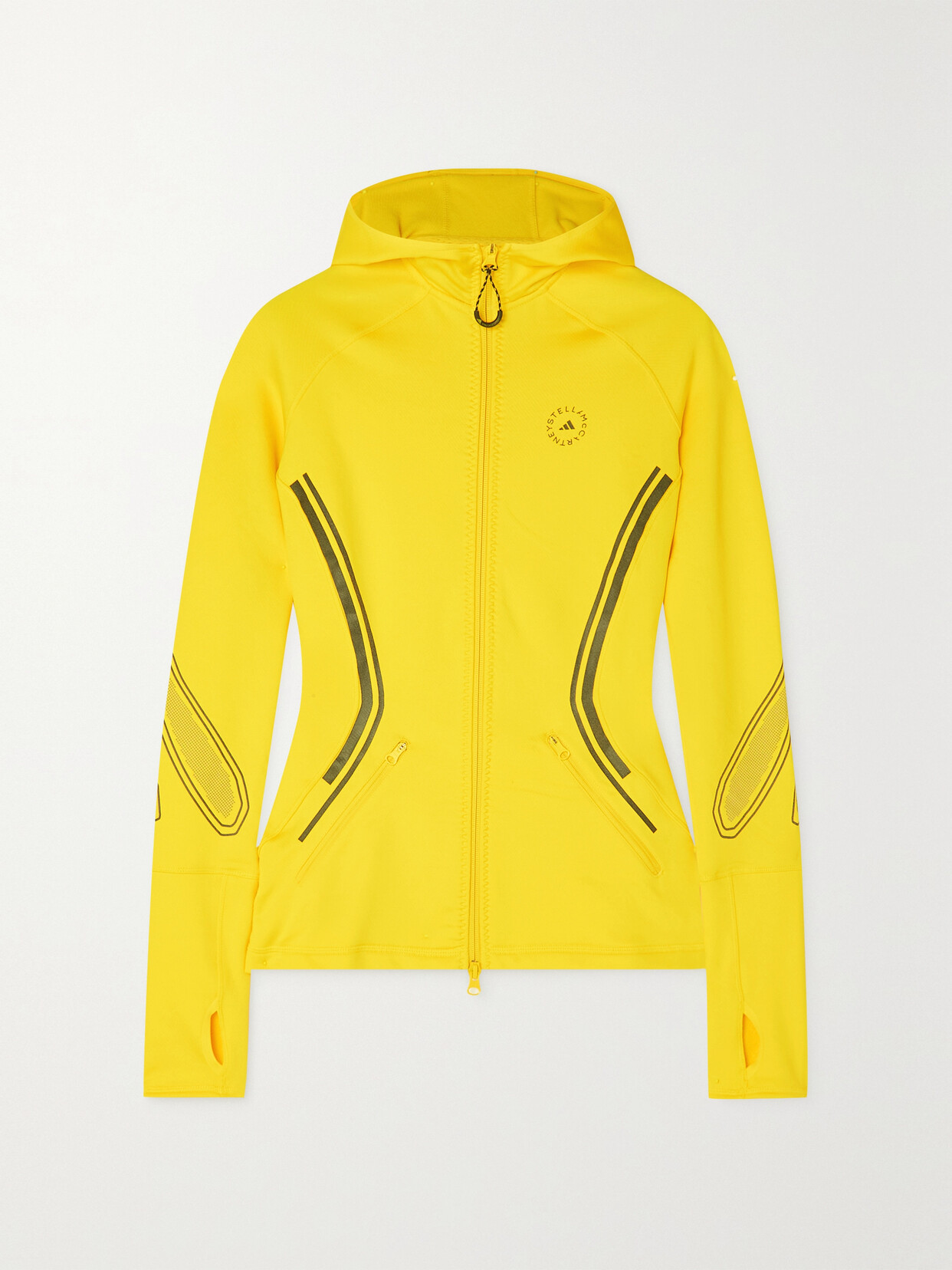 Adidas By Stella Mccartney Truepace Printed Stretch Recycledjersey Zip